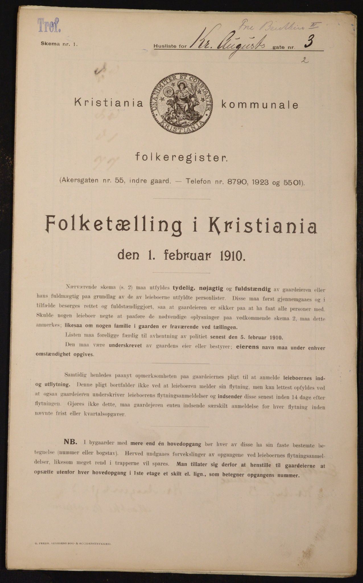 OBA, Kommunal folketelling 1.2.1910 for Kristiania, 1910, s. 52356