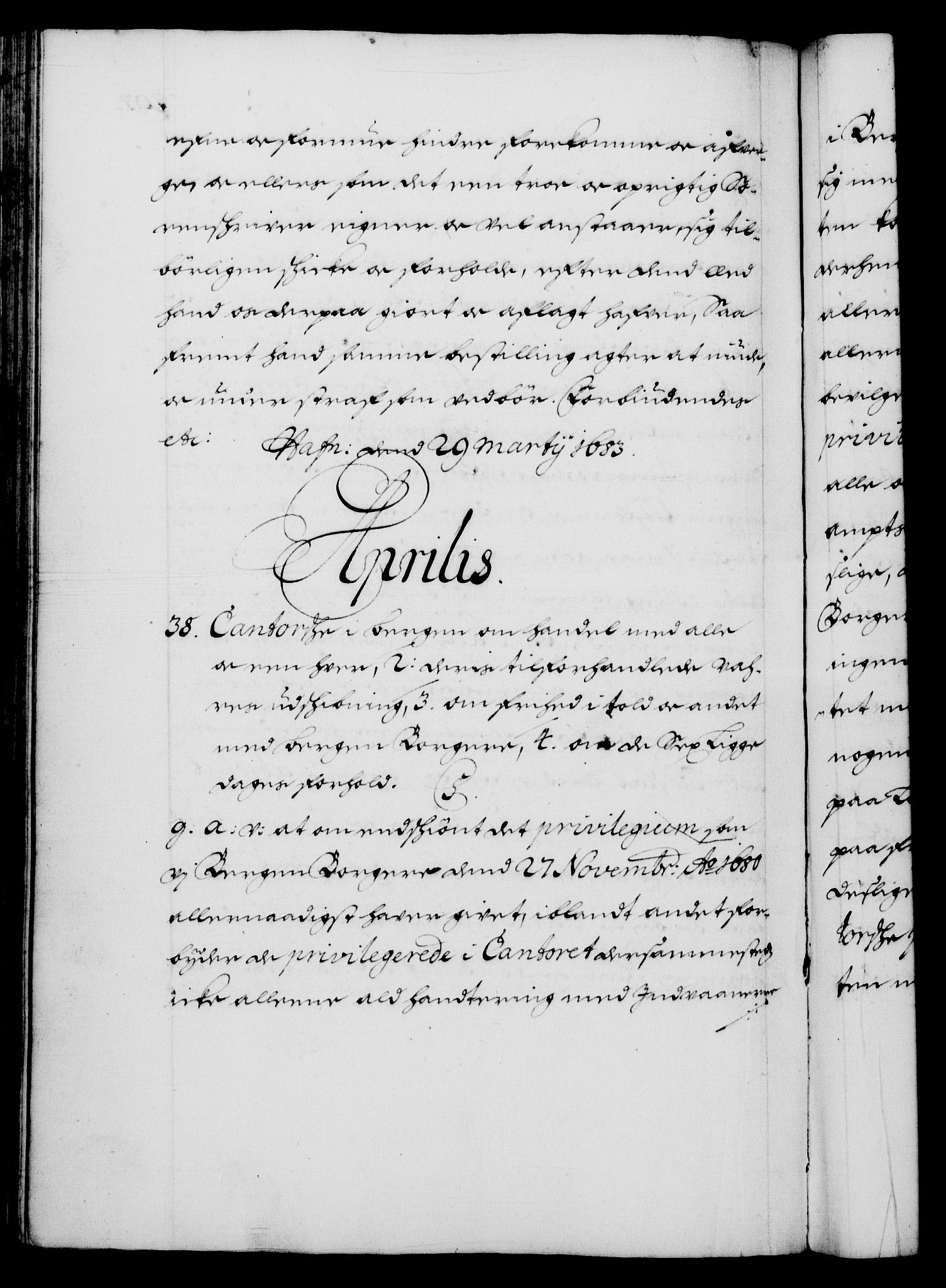 Danske Kanselli 1572-1799, RA/EA-3023/F/Fc/Fca/Fcaa/L0013: Norske registre (mikrofilm), 1681-1684, s. 297b