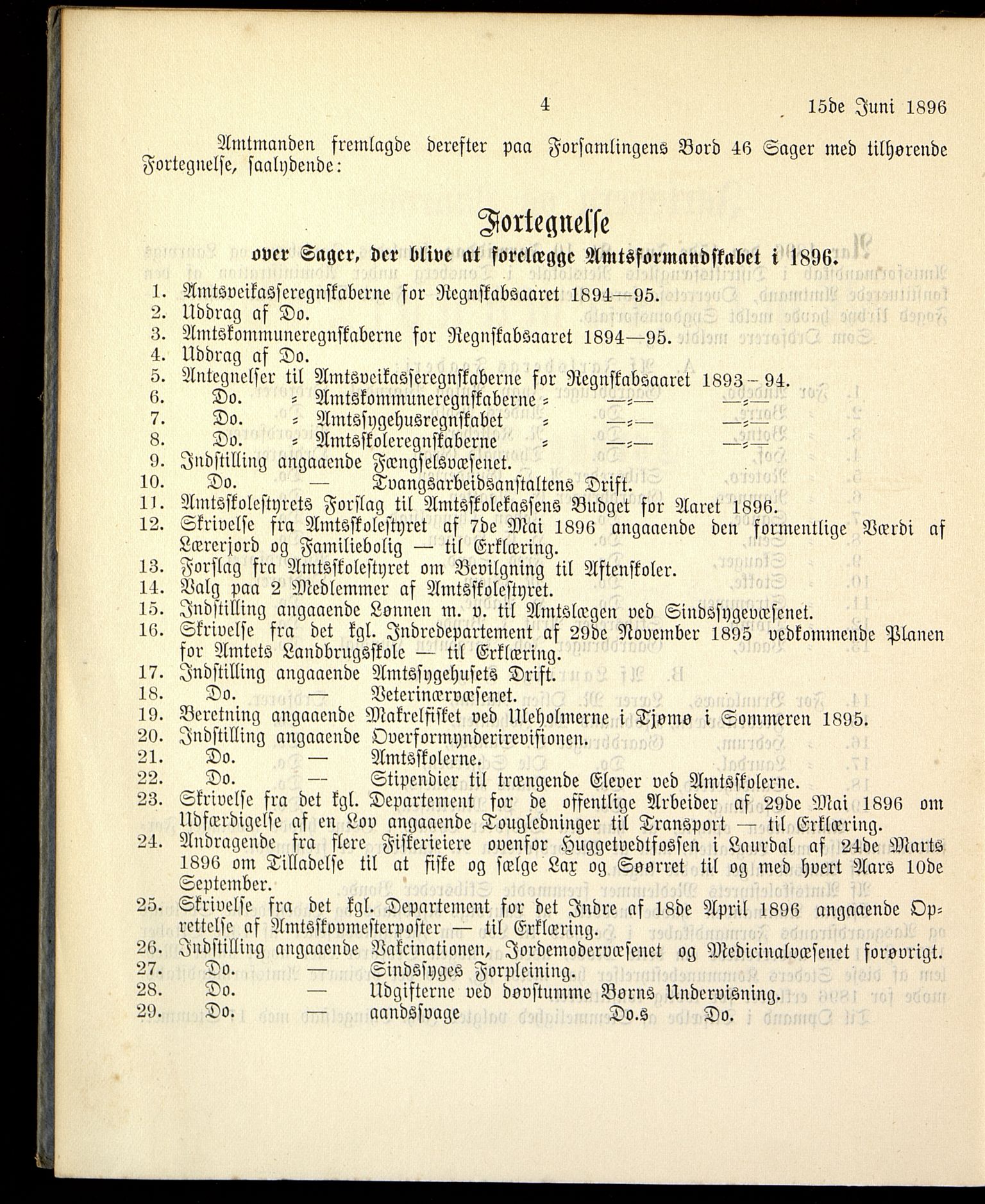 Vestfold fylkeskommune. Fylkestinget, VEMU/A-1315/A/Ab/Abb/L0043: Fylkestingsforhandlinger, 1896