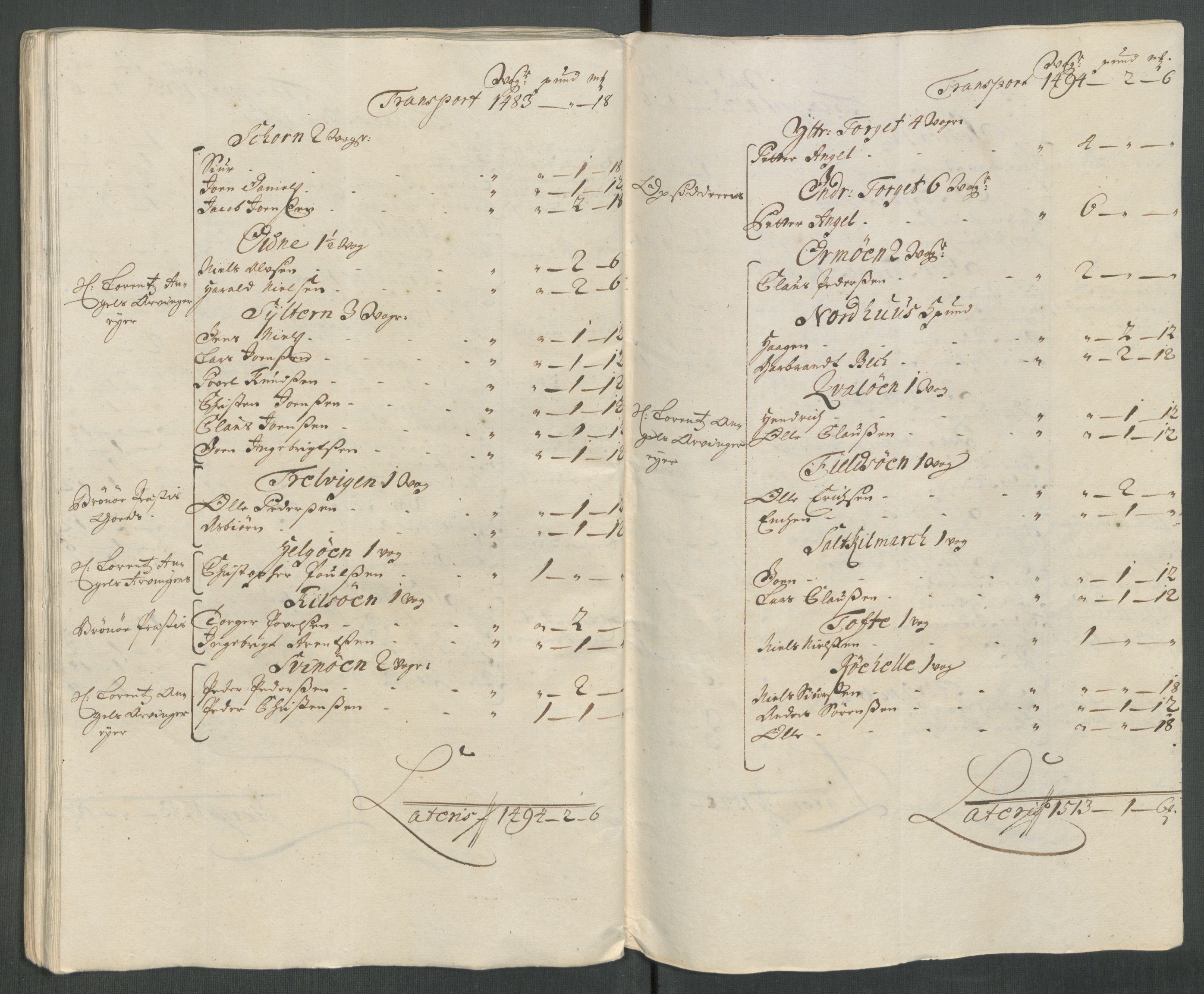 Rentekammeret inntil 1814, Reviderte regnskaper, Fogderegnskap, RA/EA-4092/R65/L4512: Fogderegnskap Helgeland, 1712-1713, s. 77