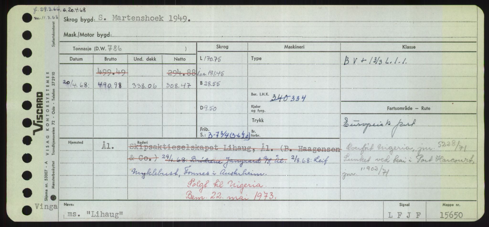 Sjøfartsdirektoratet med forløpere, Skipsmålingen, RA/S-1627/H/Hd/L0023: Fartøy, Lia-Løv, s. 43