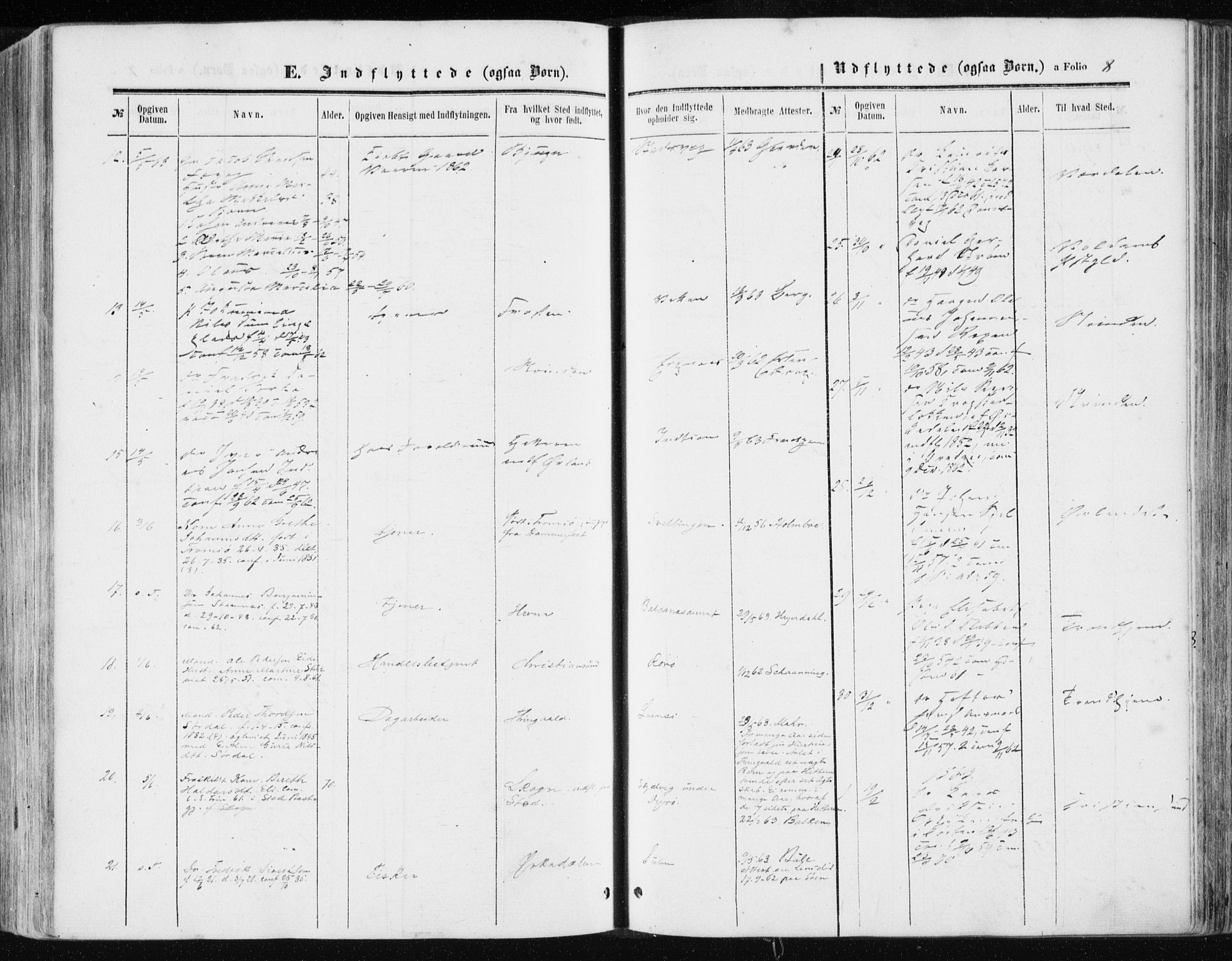 Ministerialprotokoller, klokkerbøker og fødselsregistre - Sør-Trøndelag, SAT/A-1456/634/L0531: Ministerialbok nr. 634A07, 1861-1870, s. 8