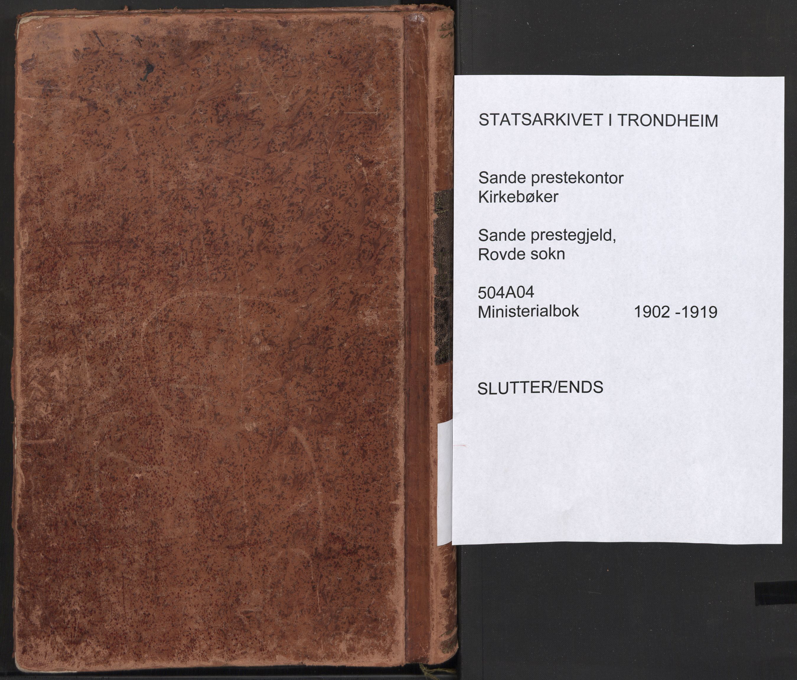 Ministerialprotokoller, klokkerbøker og fødselsregistre - Møre og Romsdal, AV/SAT-A-1454/504/L0057: Ministerialbok nr. 504A04, 1902-1919