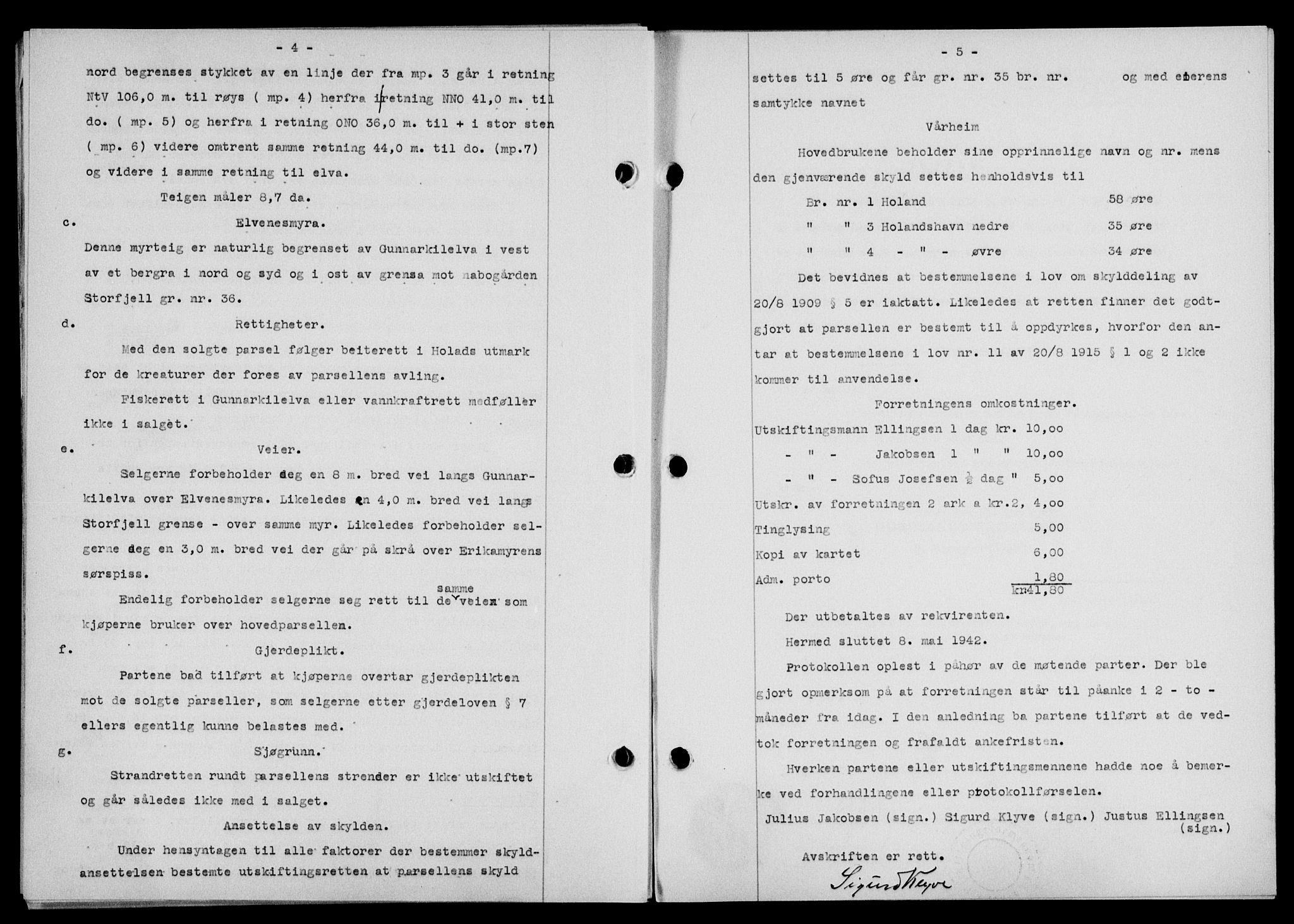 Lofoten sorenskriveri, SAT/A-0017/1/2/2C/L0009a: Pantebok nr. 9a, 1941-1942, Dagboknr: 871/1942