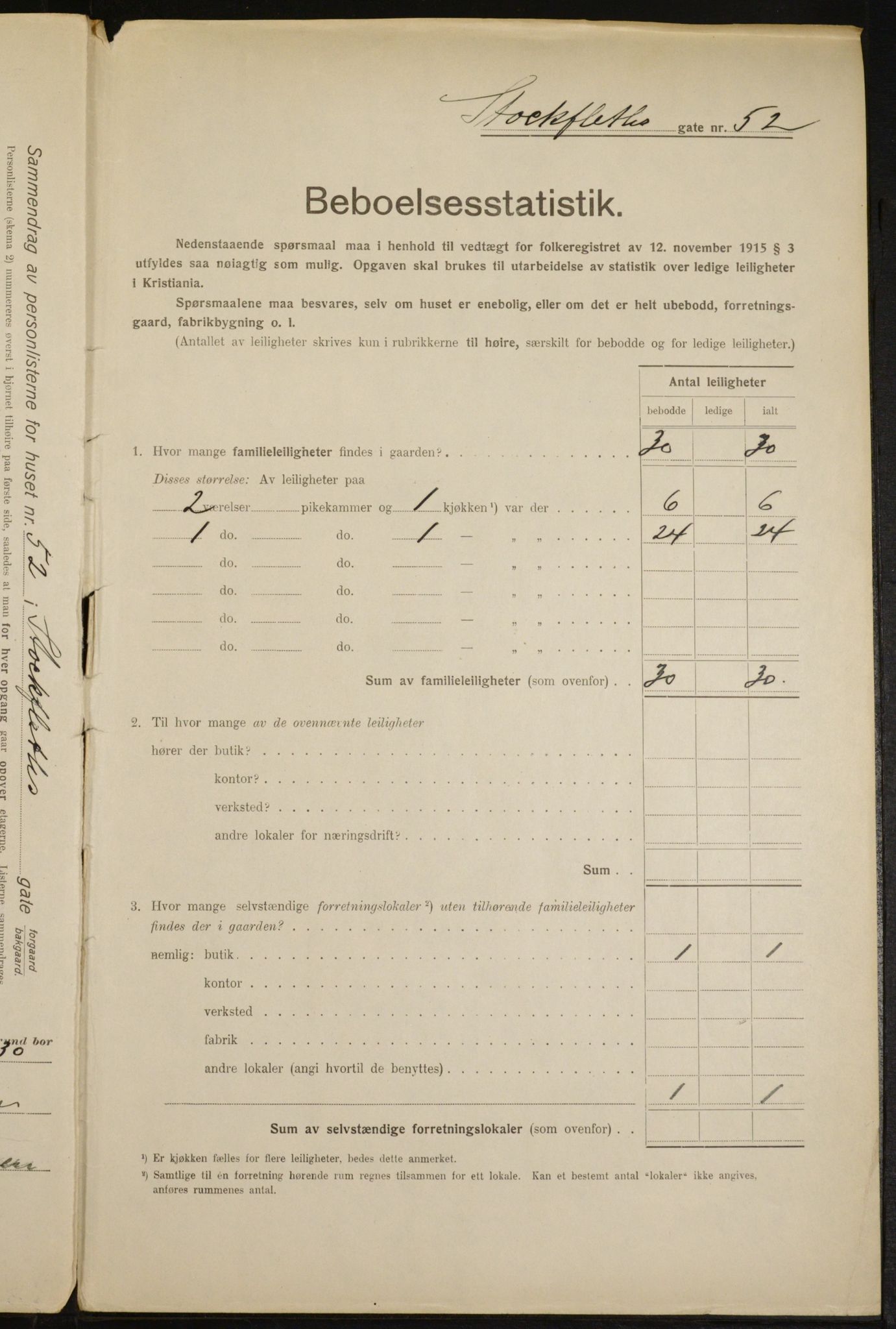 OBA, Kommunal folketelling 1.2.1916 for Kristiania, 1916, s. 104955