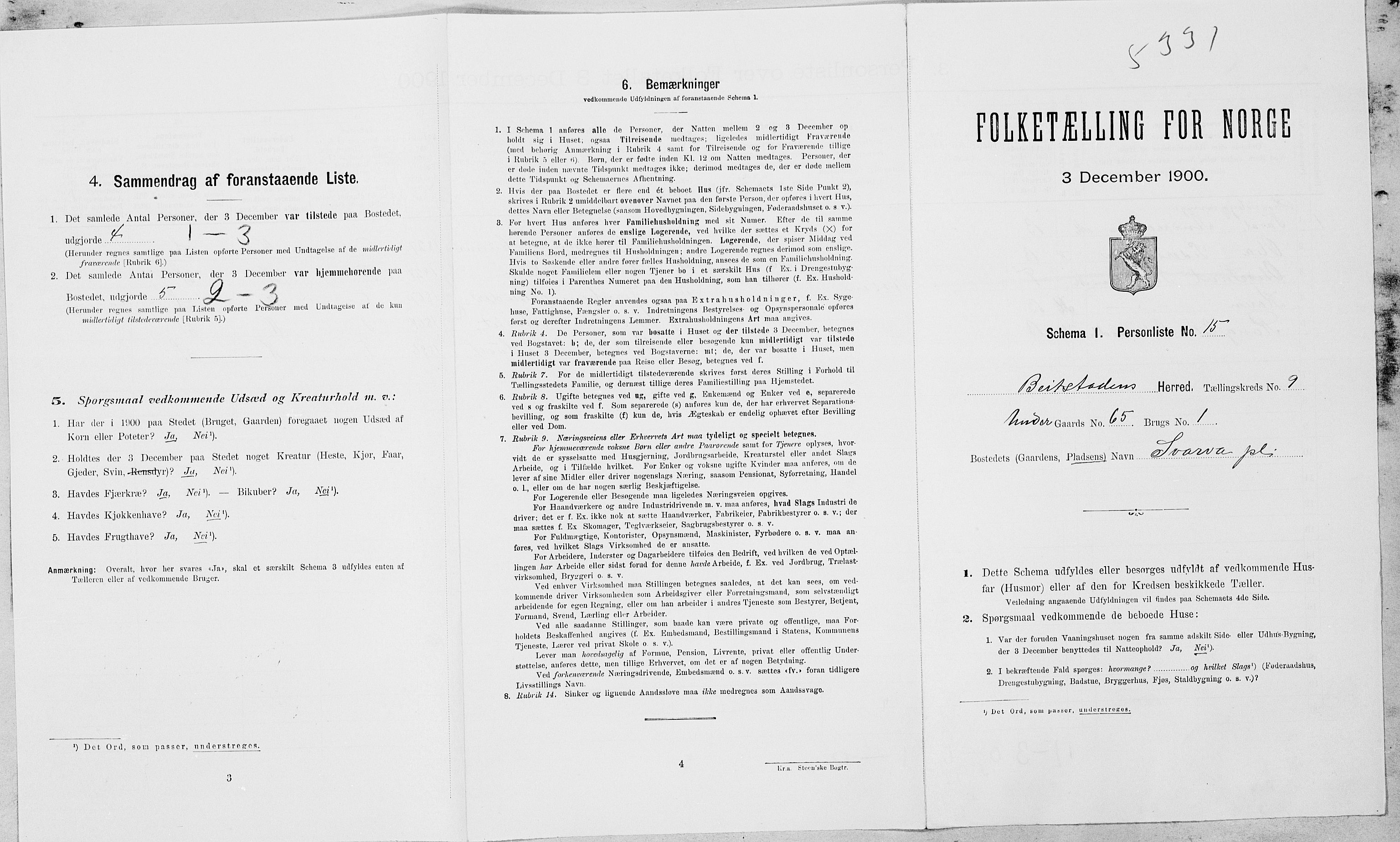 SAT, Folketelling 1900 for 1727 Beitstad herred, 1900, s. 721