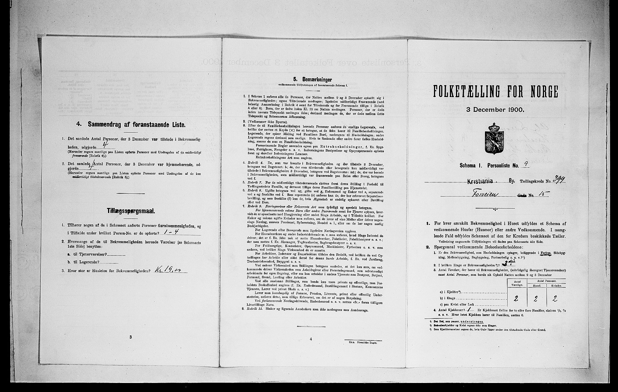 SAO, Folketelling 1900 for 0301 Kristiania kjøpstad, 1900, s. 23906