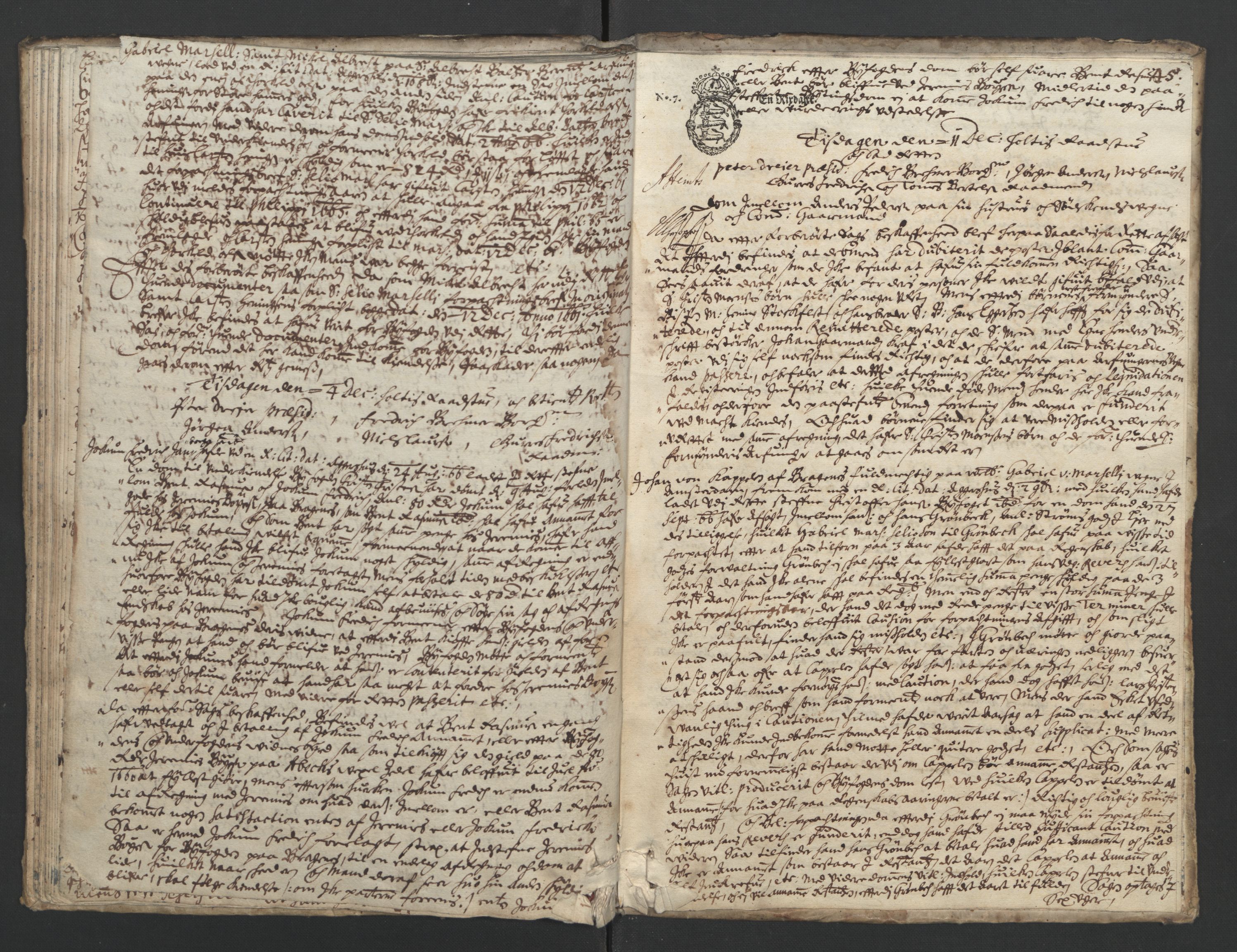 Christiania rådstuerett, AV/SAO-A-11132/F/Fa/L0004: Justisprotokoll, 1666, s. 44b-45a