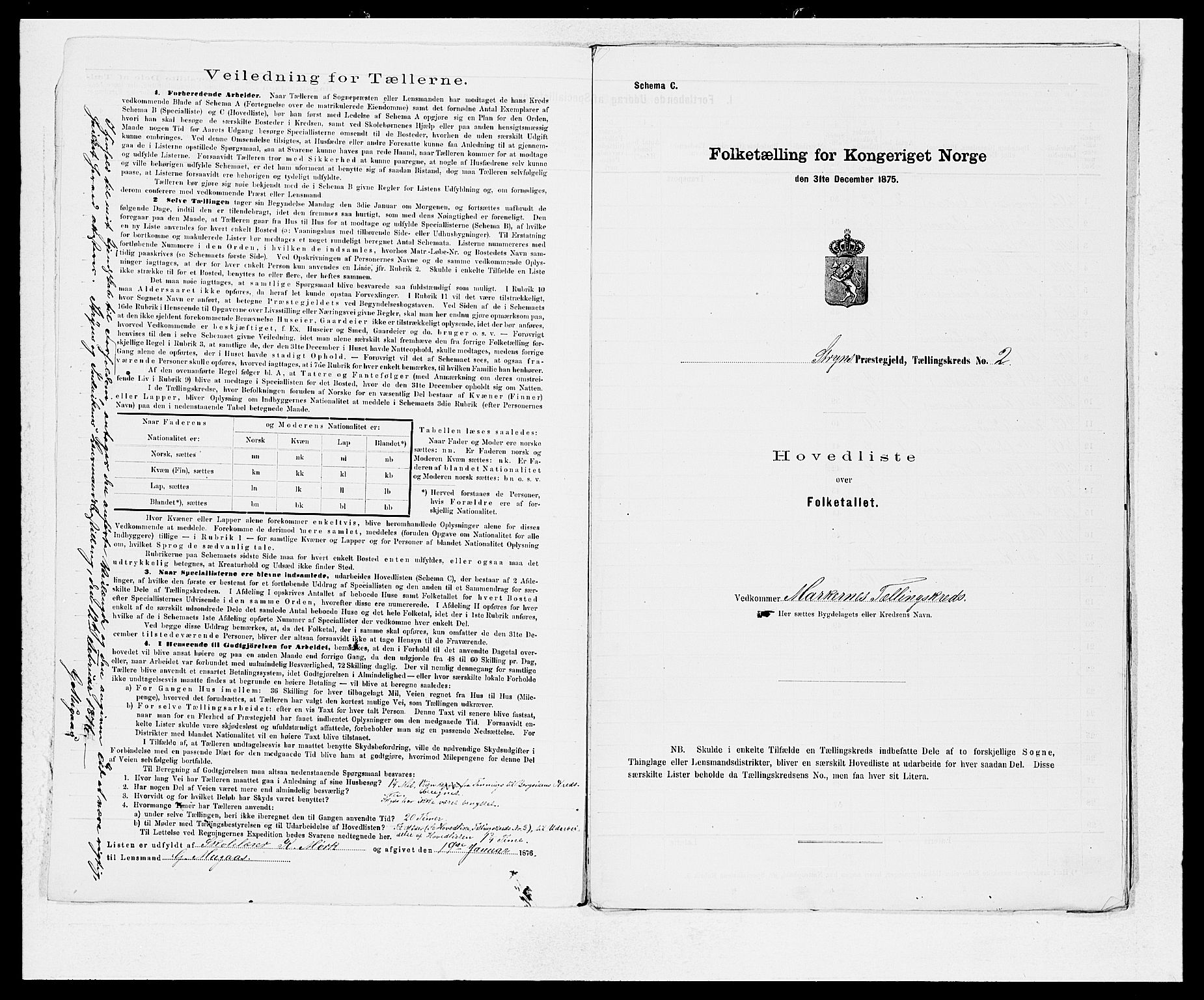 SAB, Folketelling 1875 for 1448P Stryn prestegjeld, 1875, s. 4