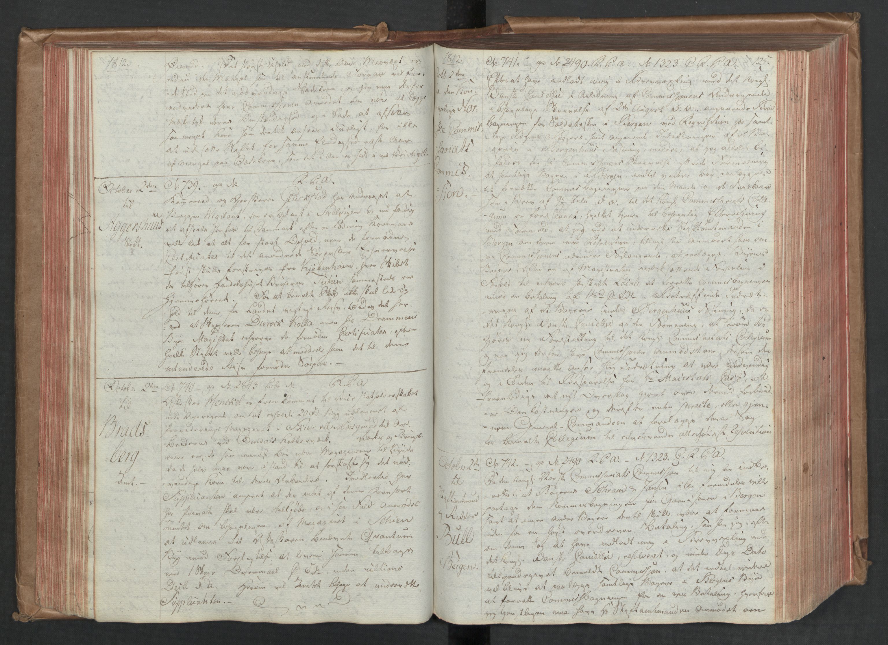 Stattholderembetet 1810-1814, 1. kontor (Kontor A), AV/RA-EA-2872/Bc/L0002: Korrespondanseprotokoll, 1812-1814, s. 124b-125a