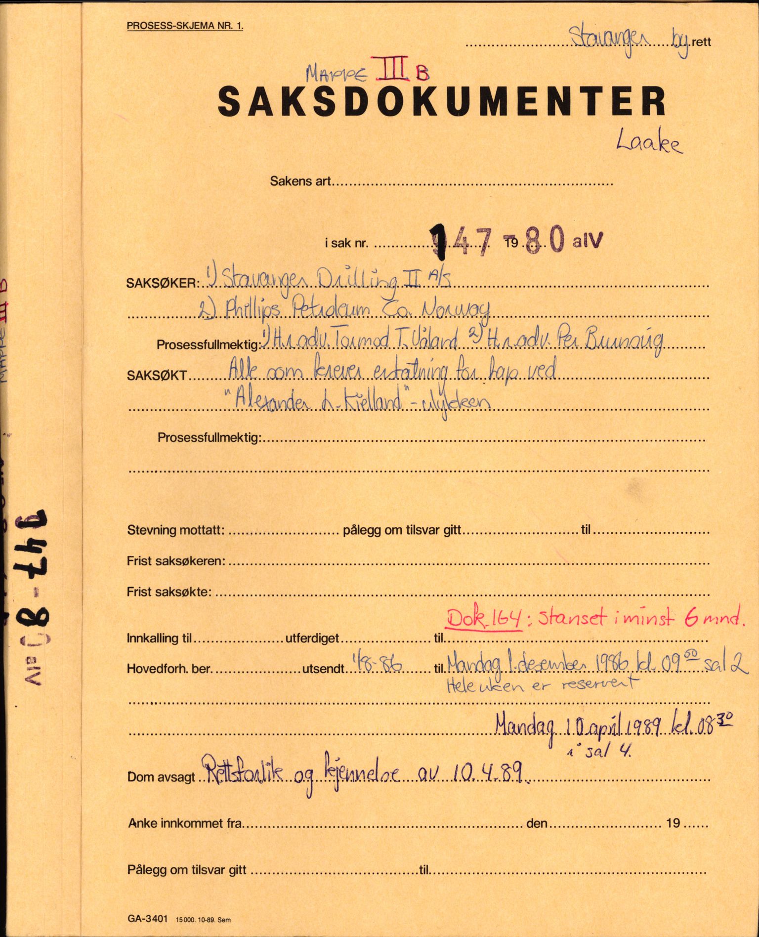 Stavanger byrett, SAST/A-100455/003/F/Fh/Fhb/L0039d: A IV sak nr 147, 1980, s. 446