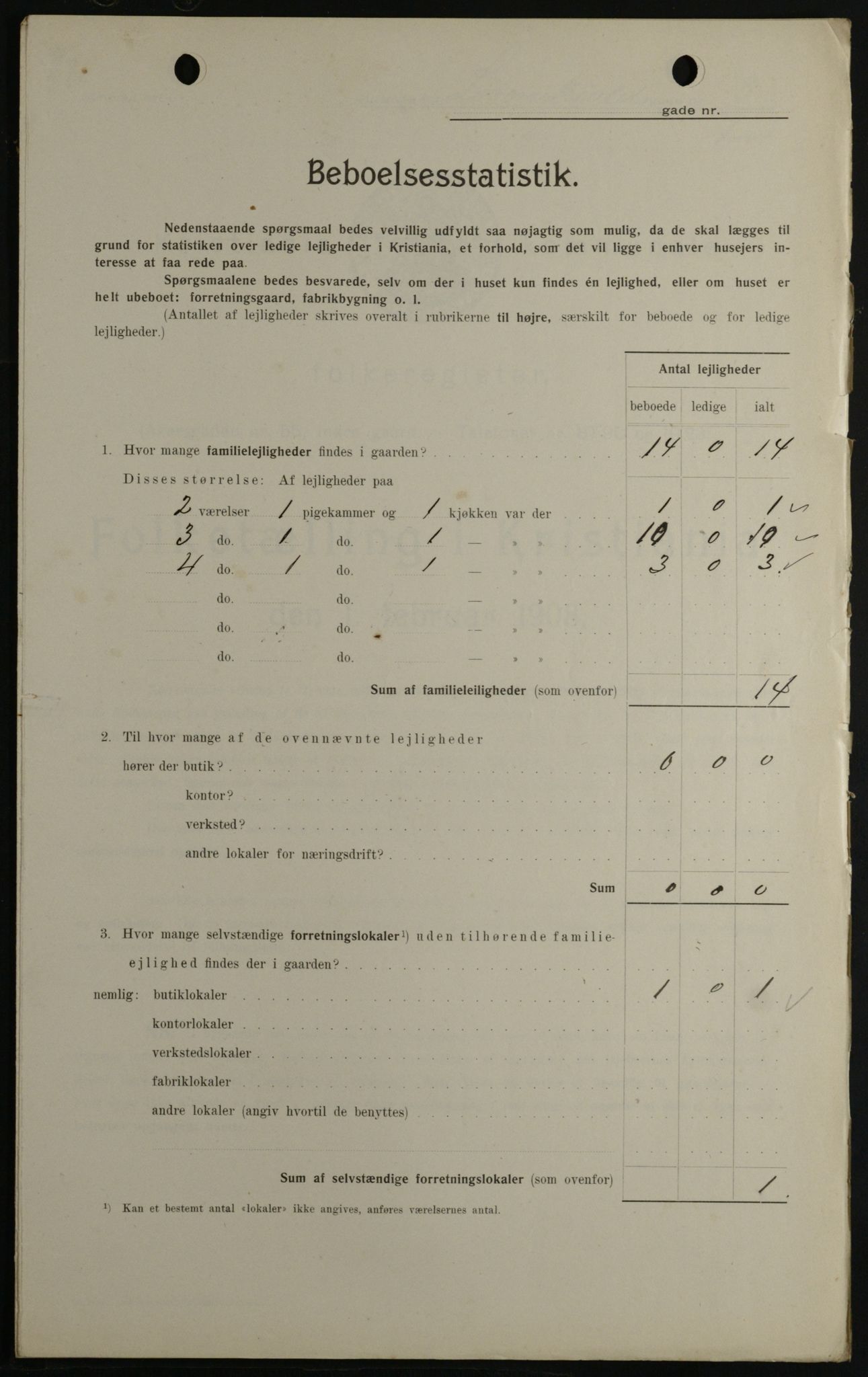 OBA, Kommunal folketelling 1.2.1908 for Kristiania kjøpstad, 1908, s. 52694