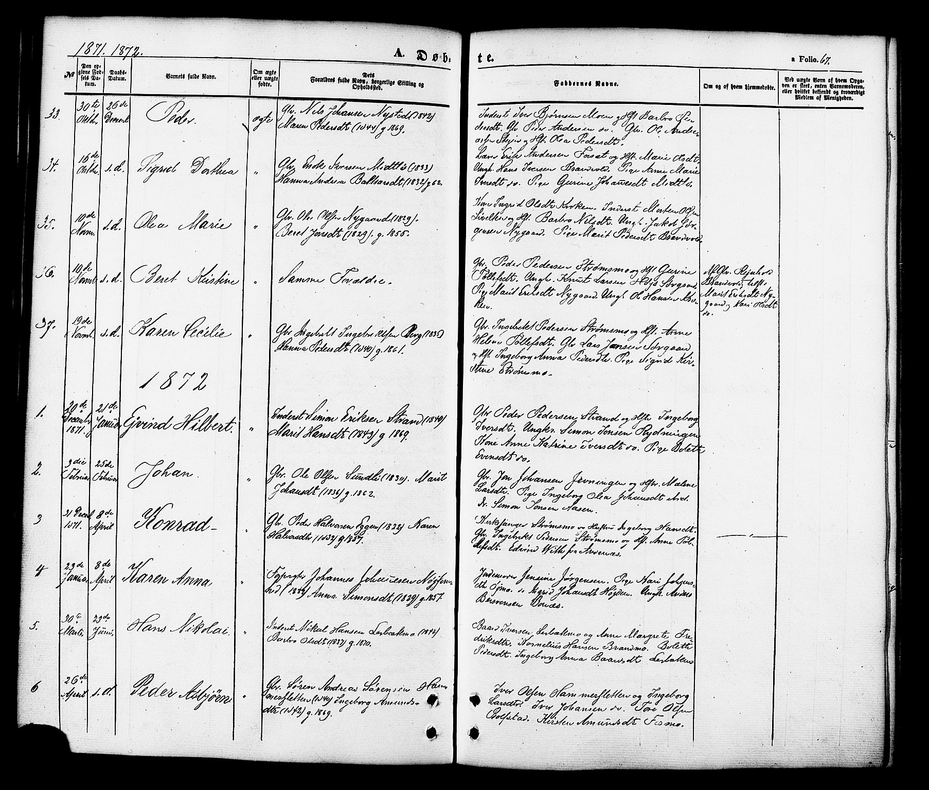 Målselv sokneprestembete, AV/SATØ-S-1311/G/Ga/Gaa/L0008kirke: Ministerialbok nr. 8, 1851-1877, s. 67