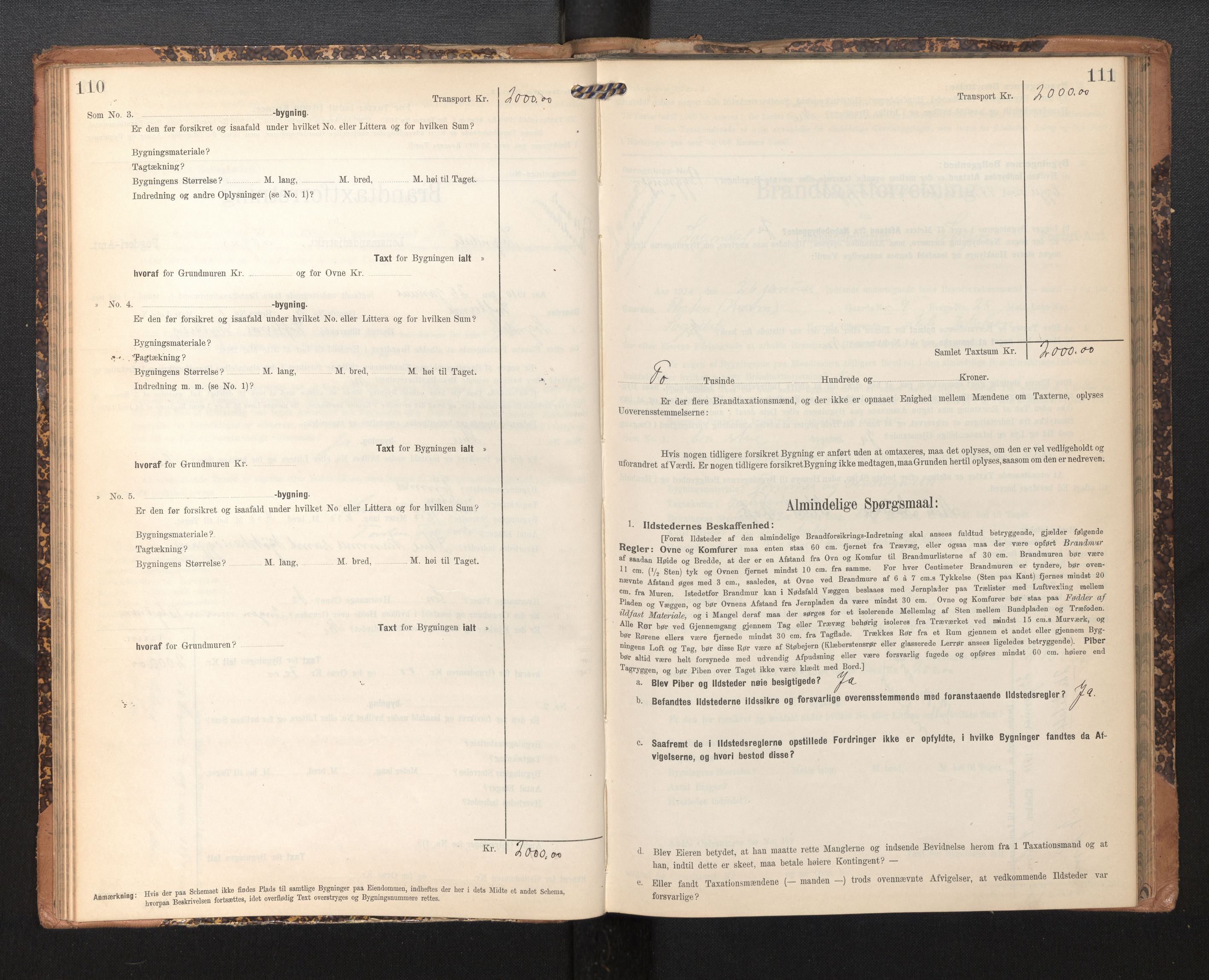 Lensmannen i Sogndal, SAB/A-29901/0012/L0010: Branntakstprotokoll, skjematakst, 1907-1914, s. 110-111