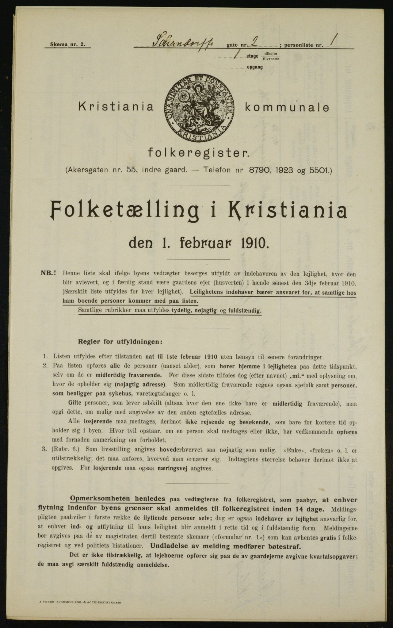 OBA, Kommunal folketelling 1.2.1910 for Kristiania, 1910, s. 85592