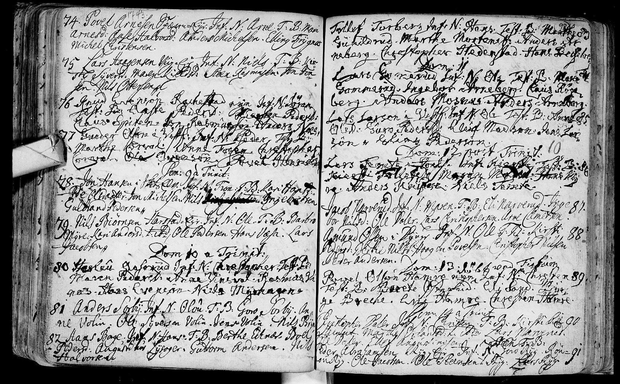 Eiker kirkebøker, SAKO/A-4/F/Fa/L0003: Ministerialbok nr. I 3, 1724-1753, s. 98