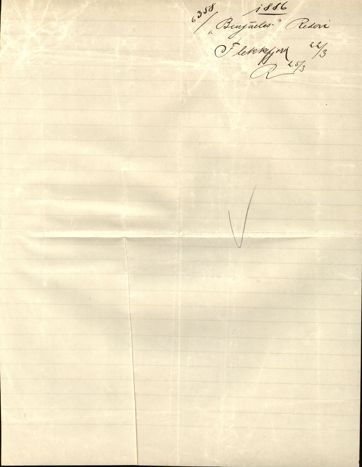 Pa 63 - Østlandske skibsassuranceforening, VEMU/A-1079/G/Ga/L0019/0001: Havaridokumenter / Telanak, Telefon, Ternen, Sir John Lawrence, Benguela, 1886, s. 56
