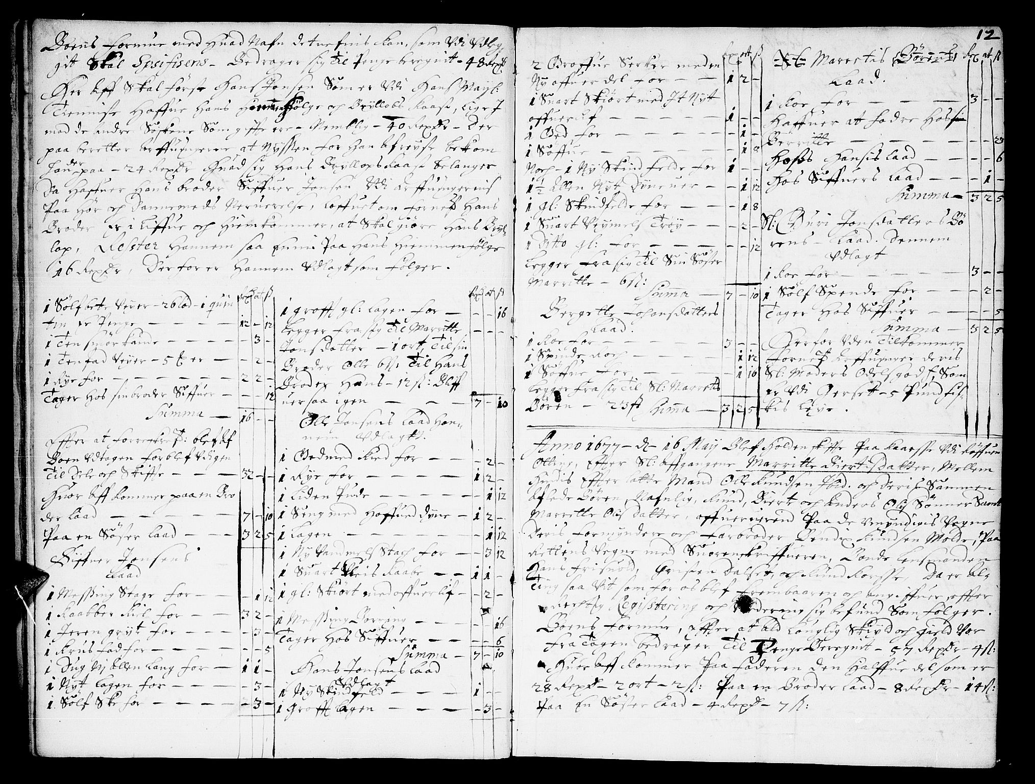 Romsdal sorenskriveri, AV/SAT-A-4149/1/3/3A/L0001: Skifteprotokoll, 1677-1683, s. 11b-12a