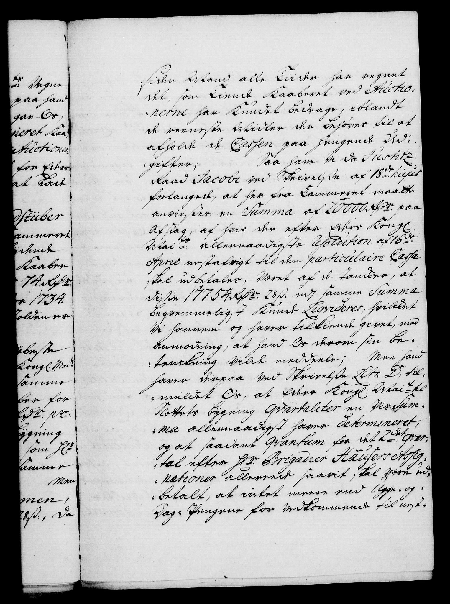Rentekammeret, Kammerkanselliet, RA/EA-3111/G/Gf/Gfa/L0019: Norsk relasjons- og resolusjonsprotokoll (merket RK 52.19), 1736, s. 305