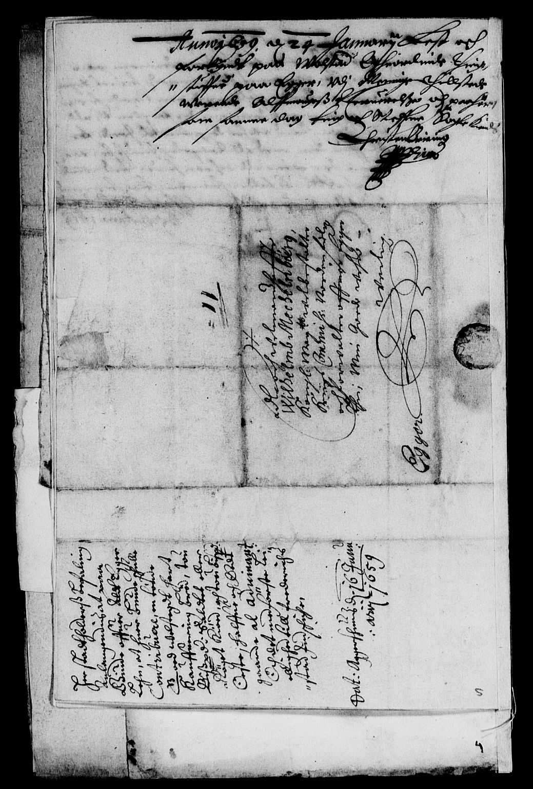 Rentekammeret inntil 1814, Reviderte regnskaper, Lensregnskaper, RA/EA-5023/R/Rb/Rbm/L0009: Eiker len, 1652-1661