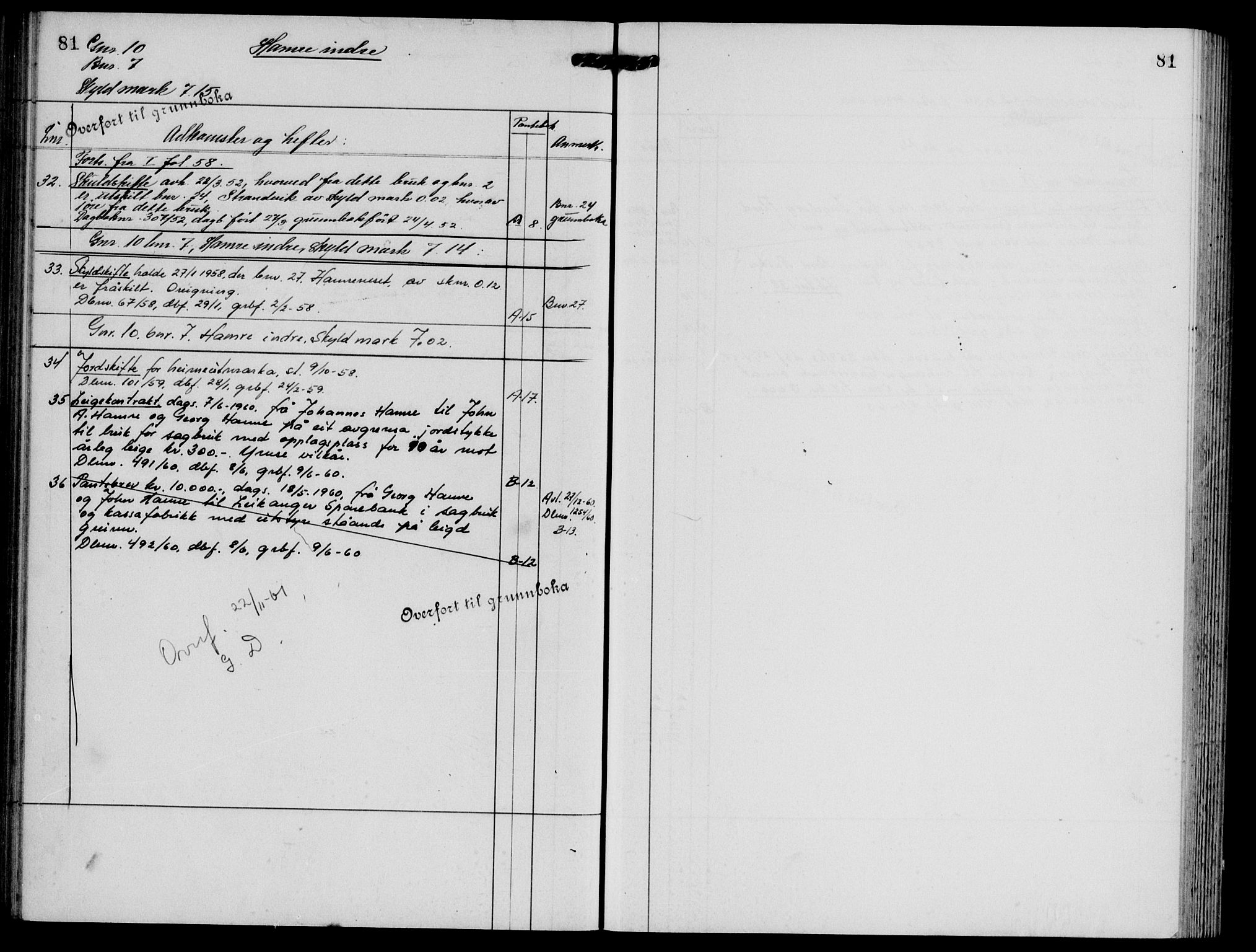 Ytre Sogn tingrett, AV/SAB-A-2601/1/G/Gaa/L0014: Panteregister nr. II.A.a.14, 1800-1965, s. 81