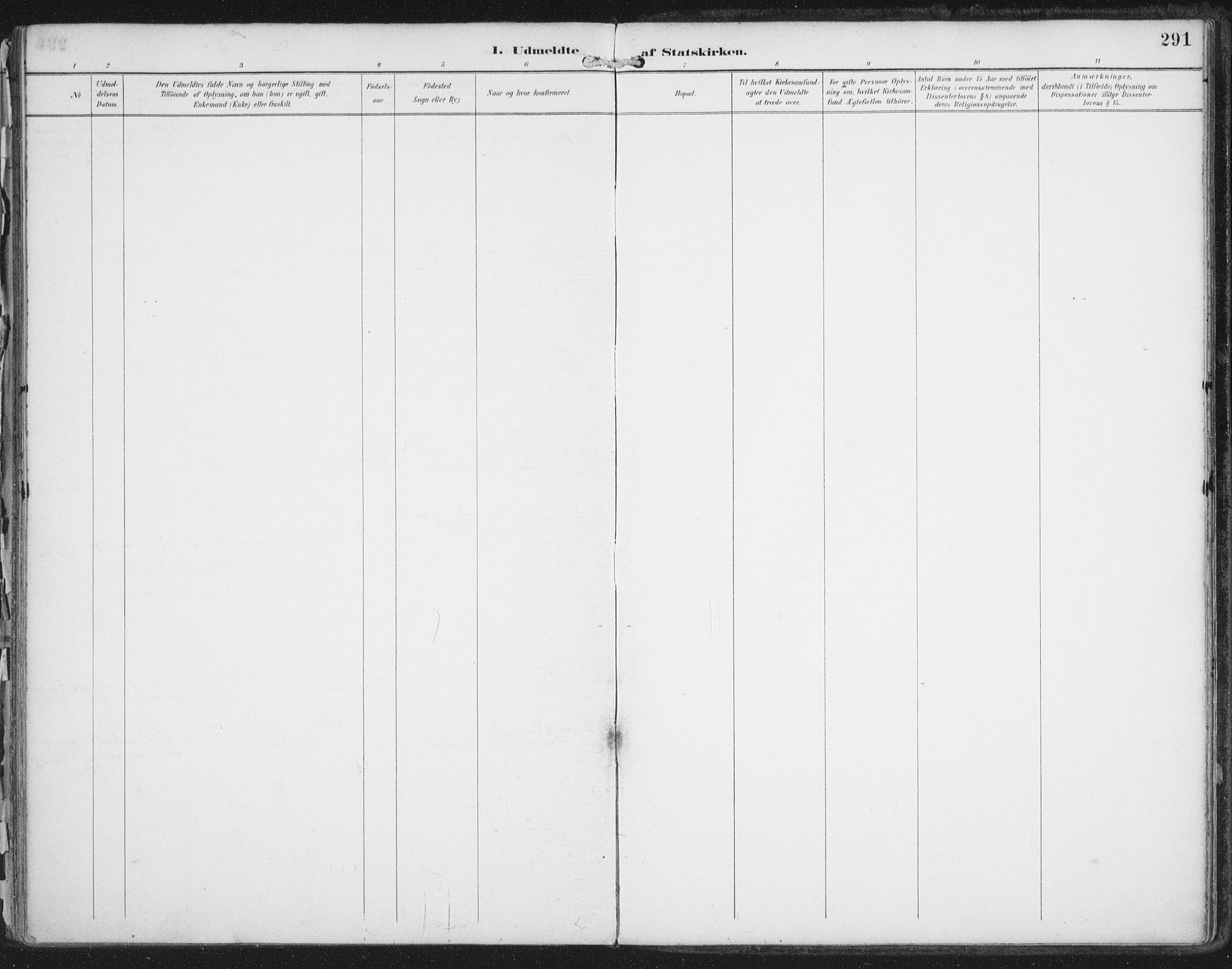 Ministerialprotokoller, klokkerbøker og fødselsregistre - Nordland, AV/SAT-A-1459/854/L0779: Ministerialbok nr. 854A02, 1892-1909, s. 291