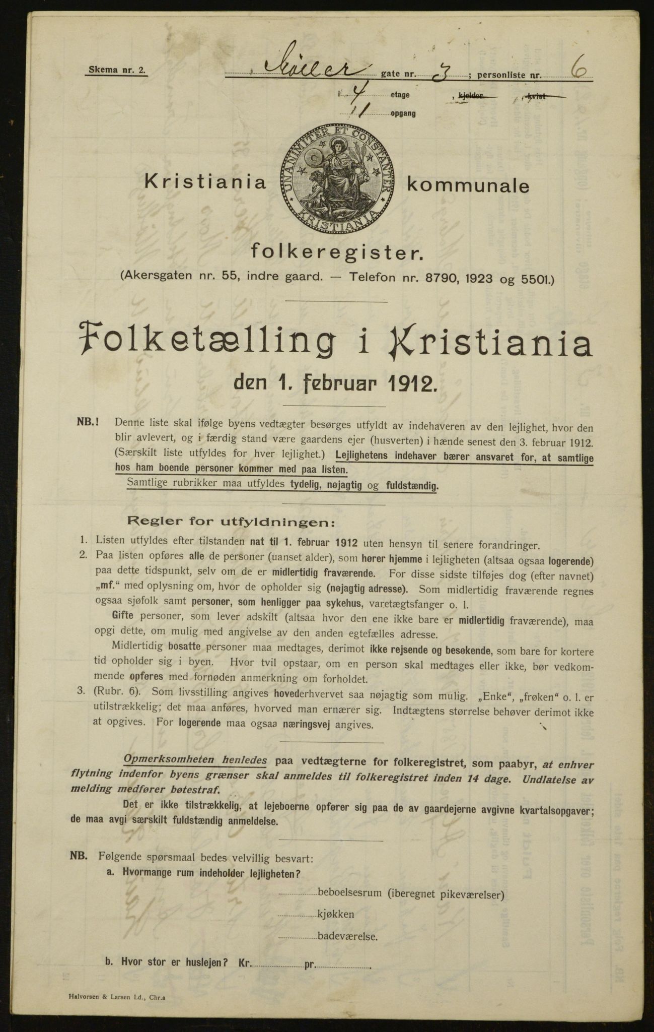 OBA, Kommunal folketelling 1.2.1912 for Kristiania, 1912, s. 68954