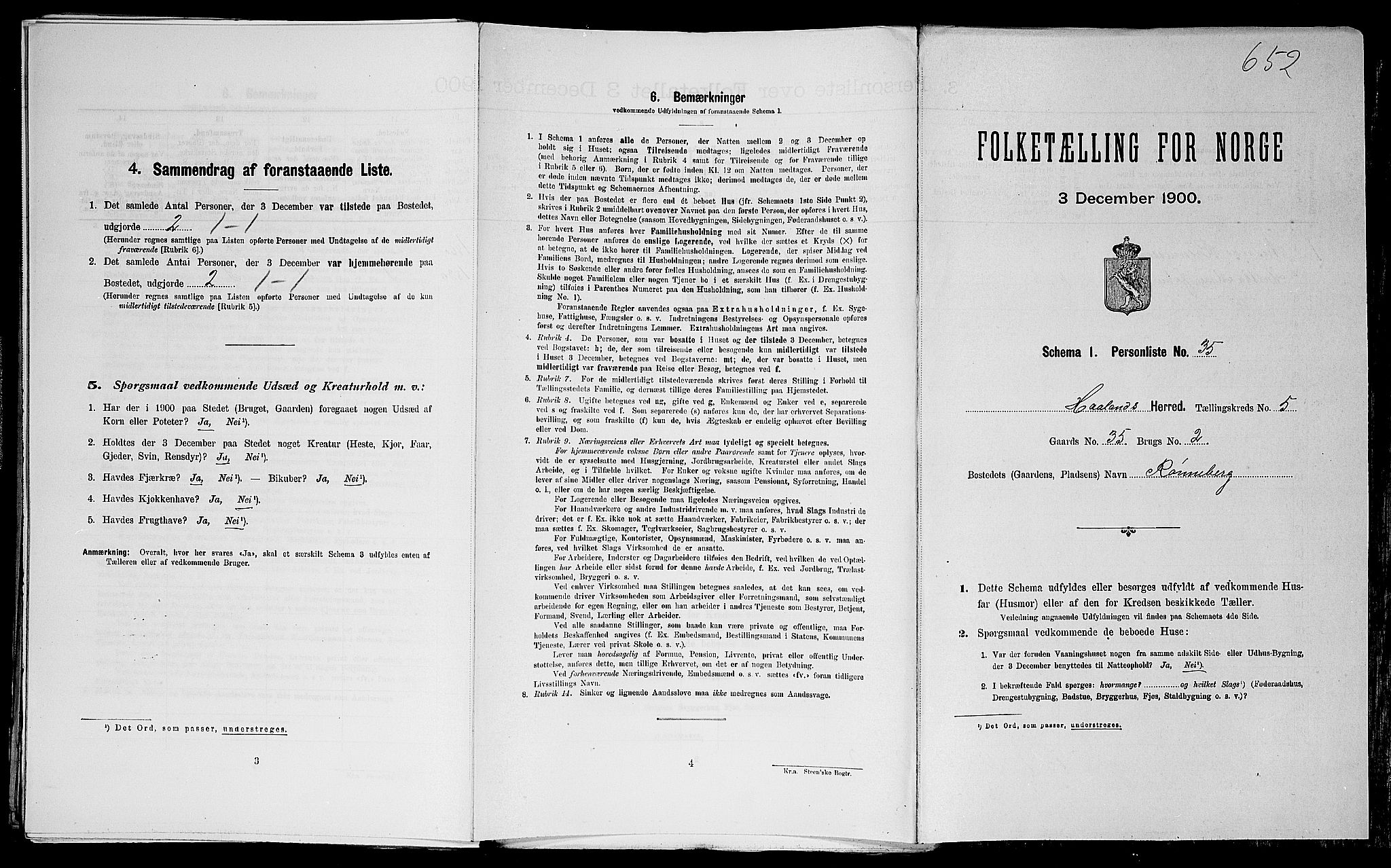 SAST, Folketelling 1900 for 1124 Haaland herred, 1900, s. 885