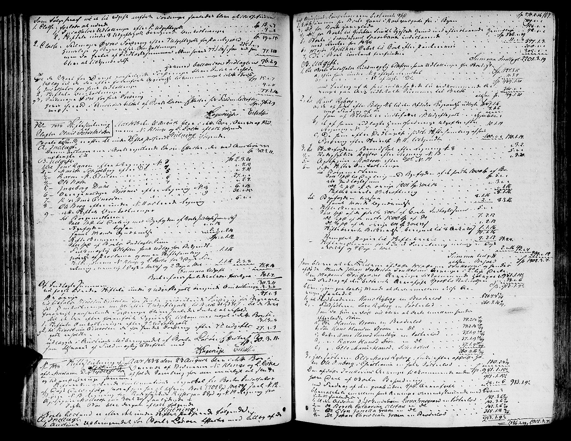 Trondheim byfogd, AV/SAT-A-0003/1/3/3A/L0029: Skifteslutningsprotokoll - 18/4-17/3. (m/ register), 1835-1852, s. 107