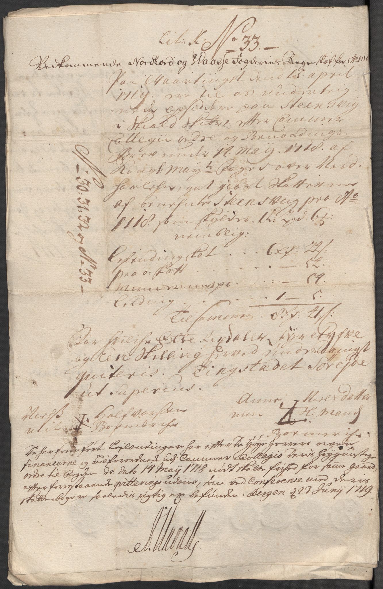 Rentekammeret inntil 1814, Reviderte regnskaper, Fogderegnskap, AV/RA-EA-4092/R51/L3202: Fogderegnskap Nordhordland og Voss, 1718, s. 151