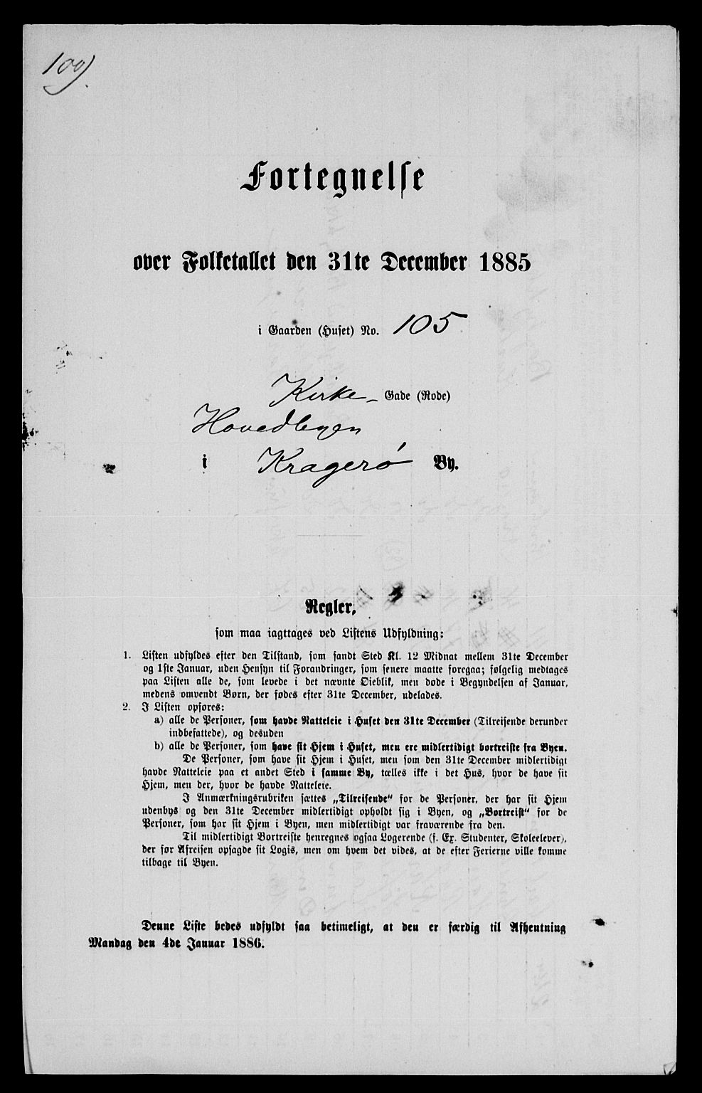 SAKO, Folketelling 1885 for 0801 Kragerø kjøpstad, 1885, s. 1232