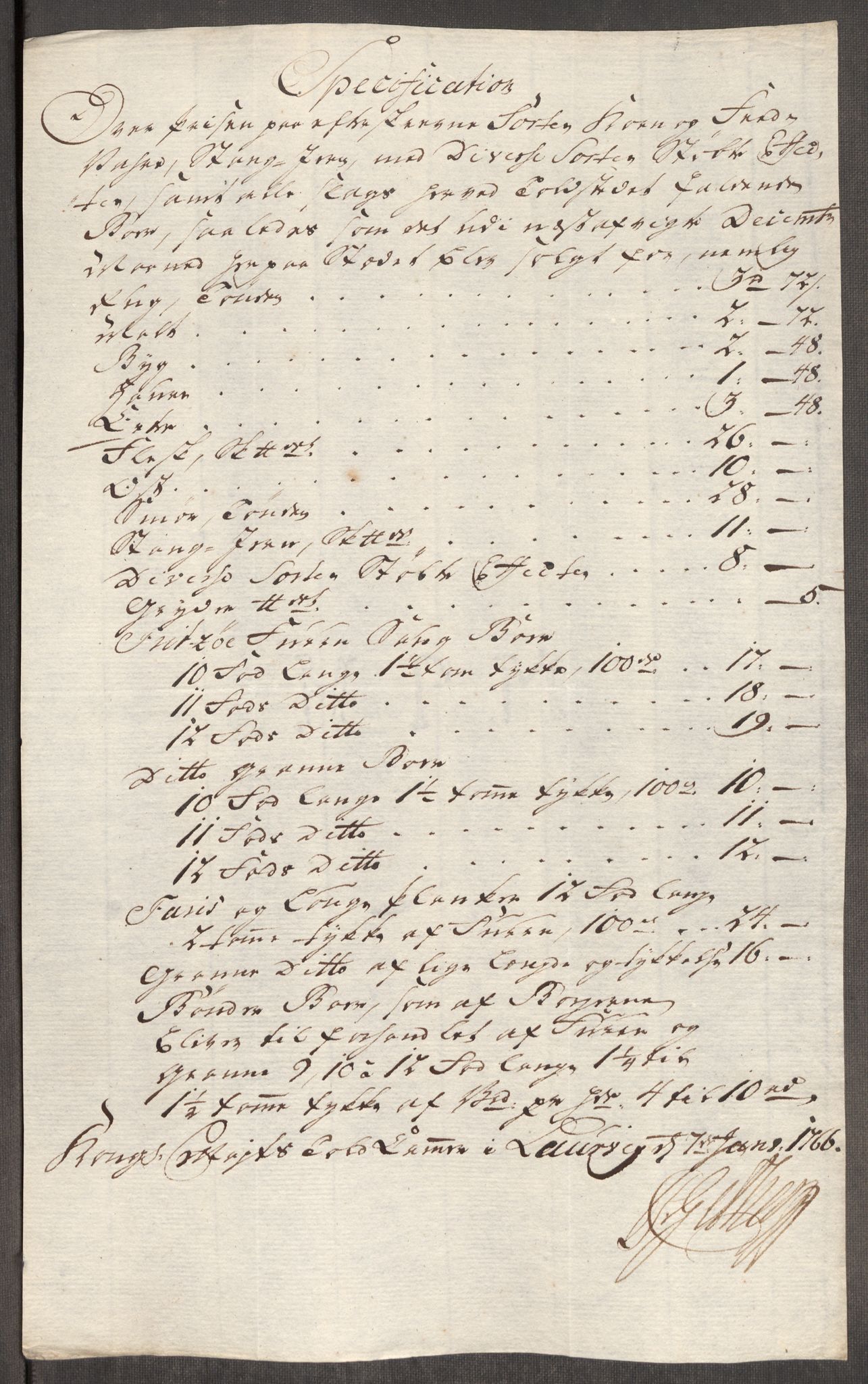 Rentekammeret inntil 1814, Realistisk ordnet avdeling, RA/EA-4070/Oe/L0008: [Ø1]: Priskuranter, 1764-1768, s. 409