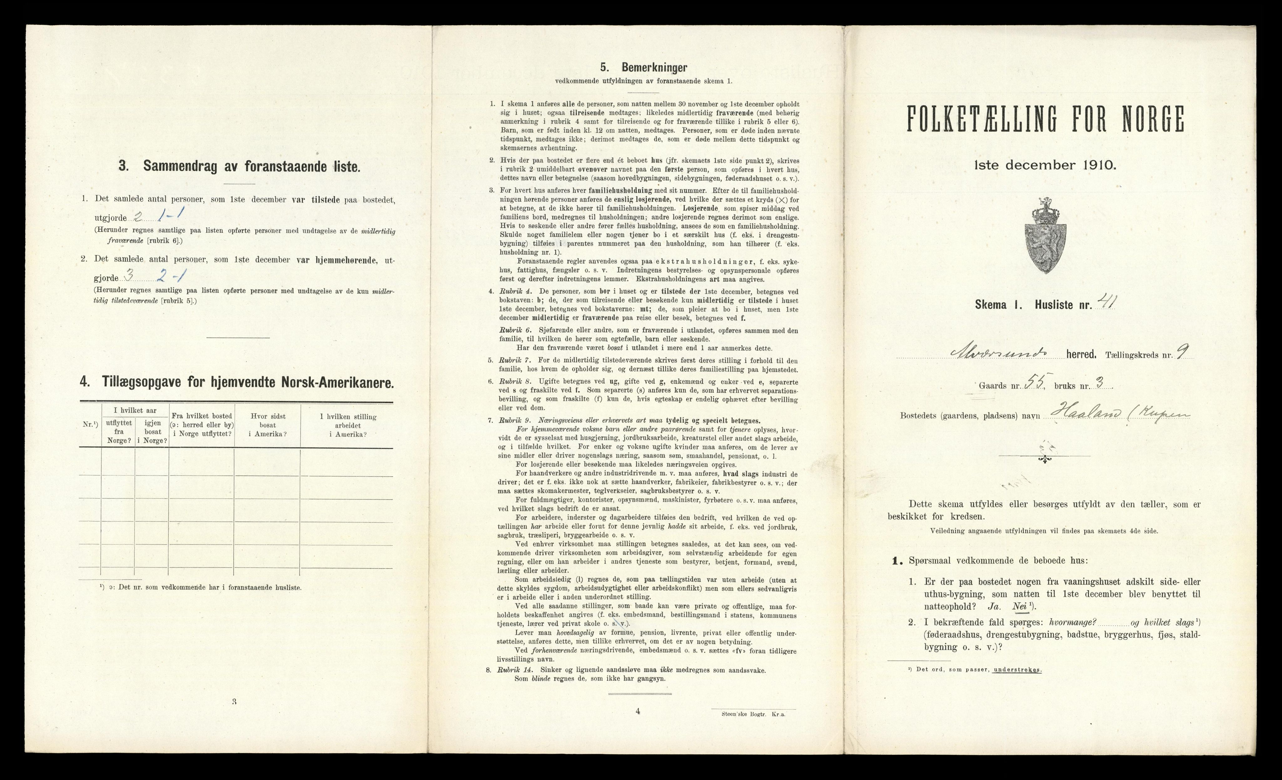RA, Folketelling 1910 for 1257 Alversund herred, 1910, s. 730
