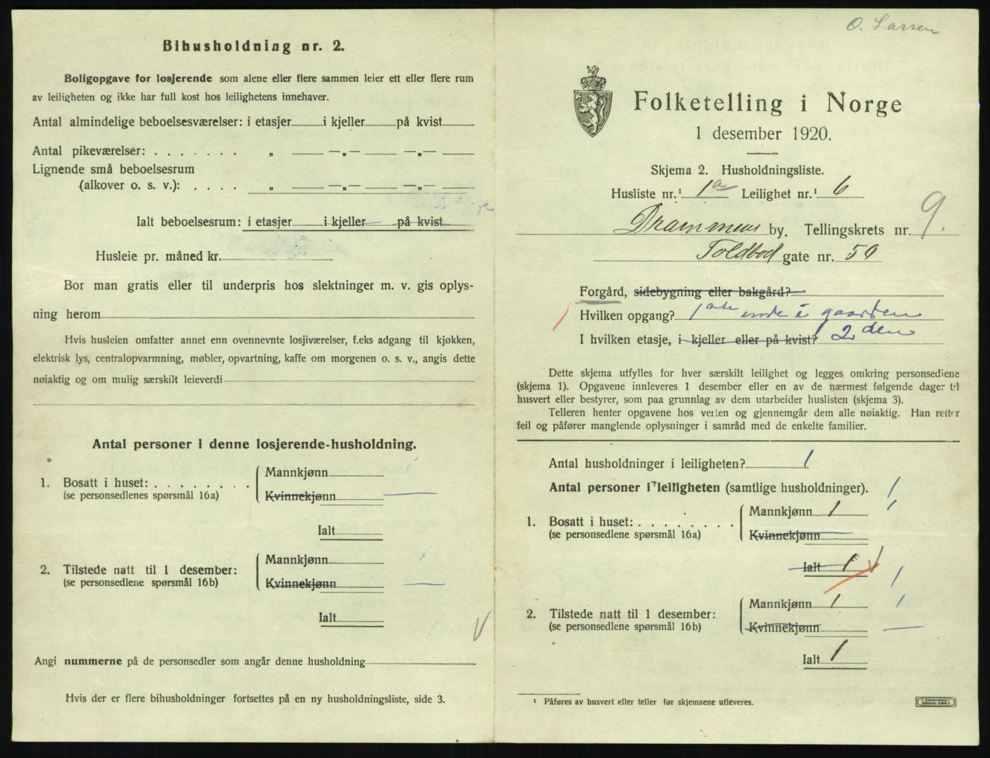 SAKO, Folketelling 1920 for 0602 Drammen kjøpstad, 1920, s. 15277
