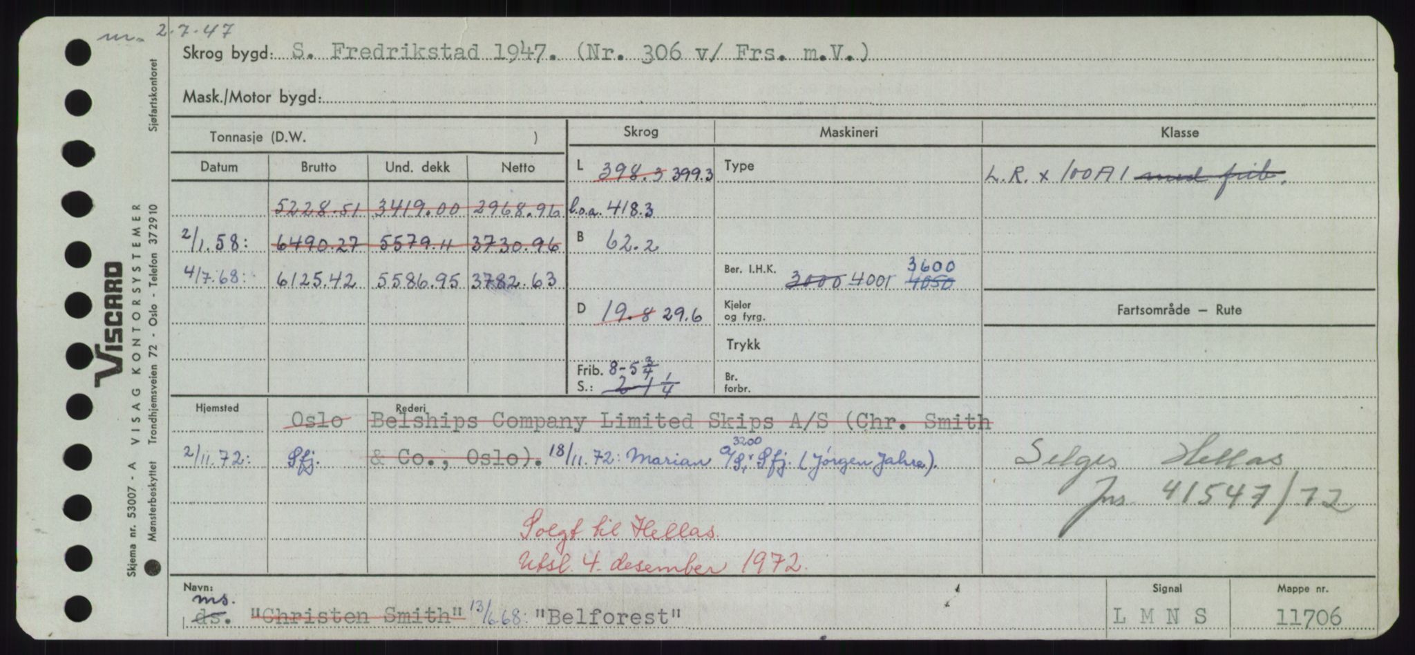 Sjøfartsdirektoratet med forløpere, Skipsmålingen, AV/RA-S-1627/H/Hd/L0003: Fartøy, B-Bev, s. 491
