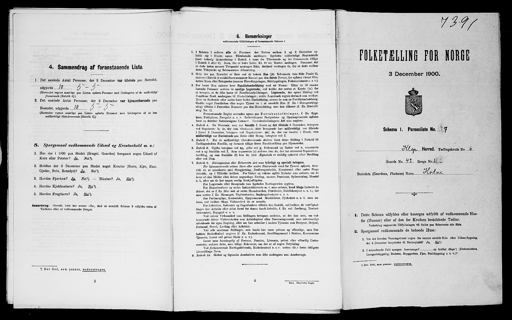 SAST, Folketelling 1900 for 1120 Klepp herred, 1900, s. 565