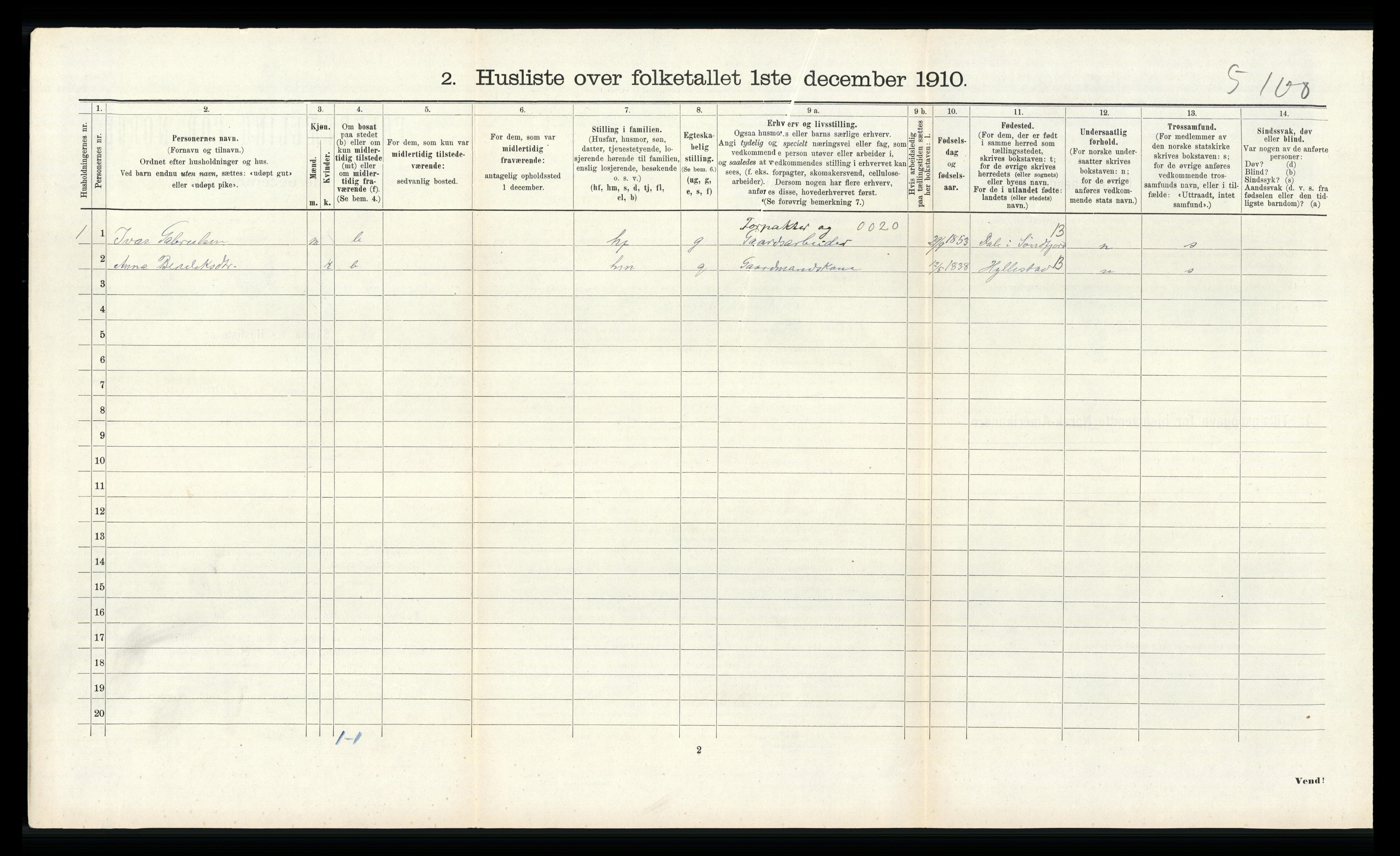RA, Folketelling 1910 for 1257 Alversund herred, 1910, s. 655