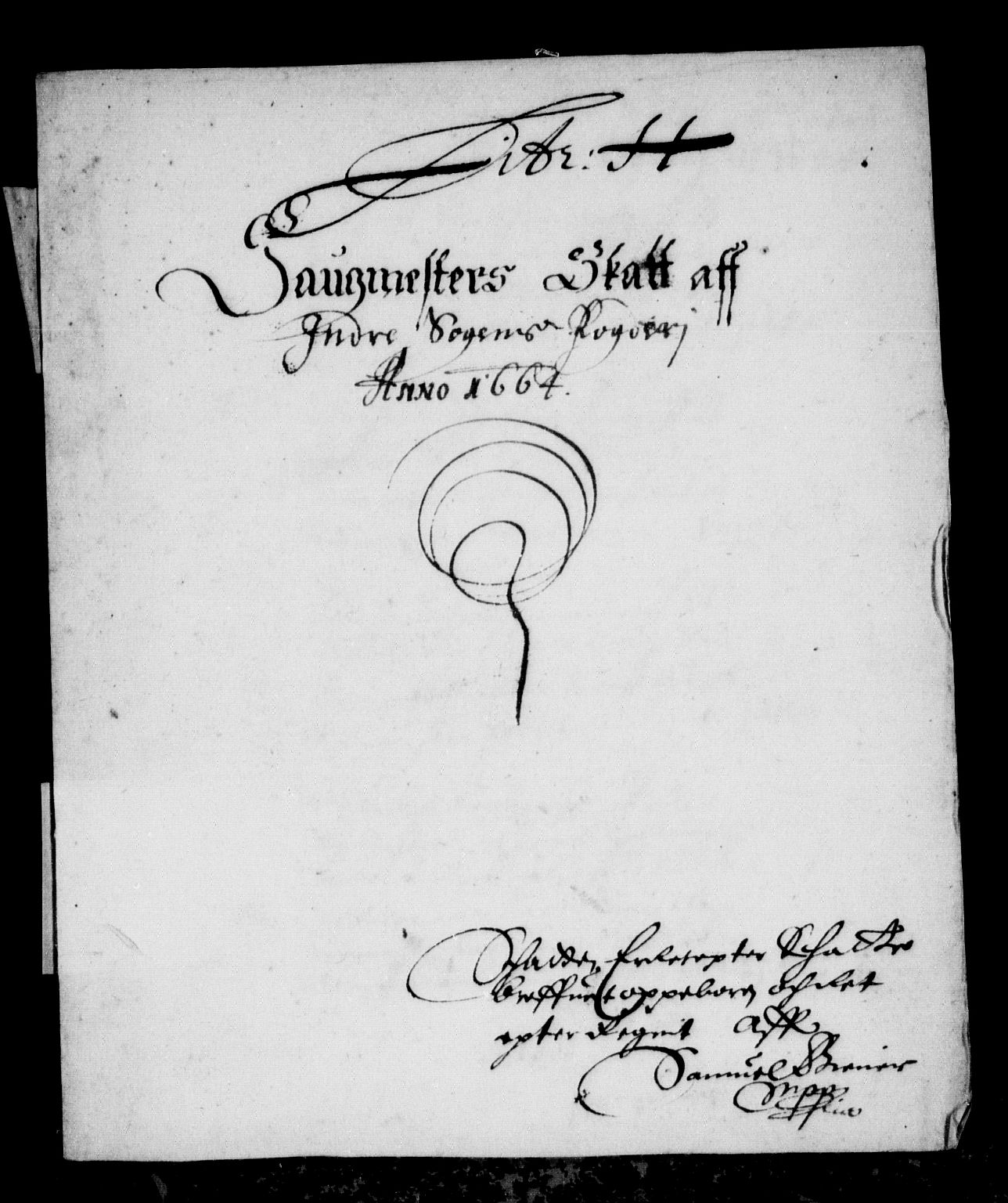 Rentekammeret inntil 1814, Reviderte regnskaper, Stiftamtstueregnskaper, Bergen stiftamt, RA/EA-6043/R/Rc/L0012: Bergen stiftamt, 1664