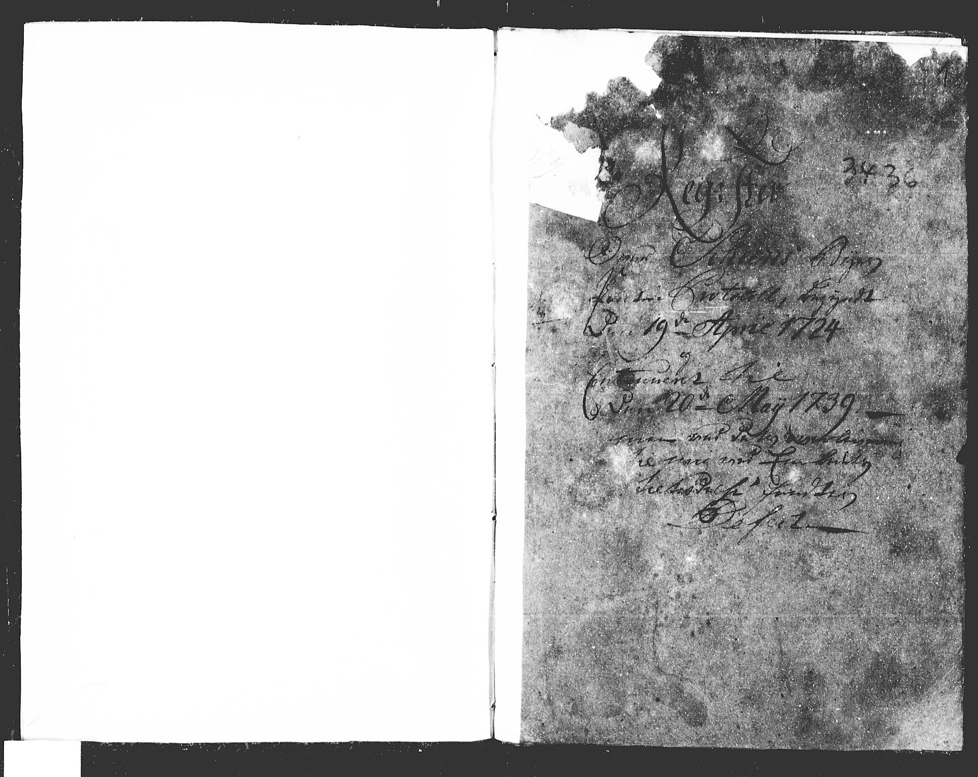 Skien byfogd, SAKO/A-219/G/Gb/Gba/Gbaa/L0002: Panteregister nr. I 2, 1724-1739, s. 1