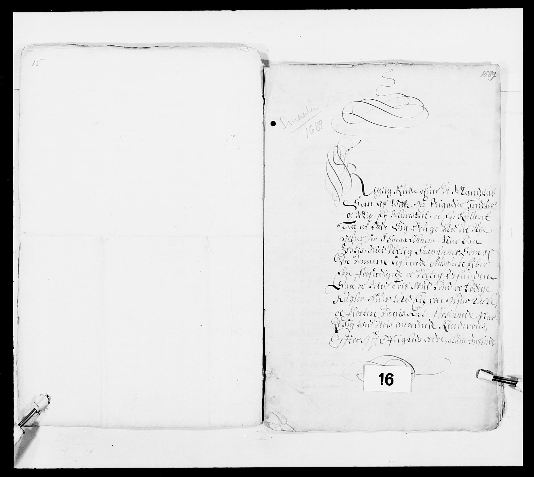 Kommanderende general (KG I) med Det norske krigsdirektorium, AV/RA-EA-5419/E/Ea/L0493: Smålenske regiment, 1643-1694, s. 345