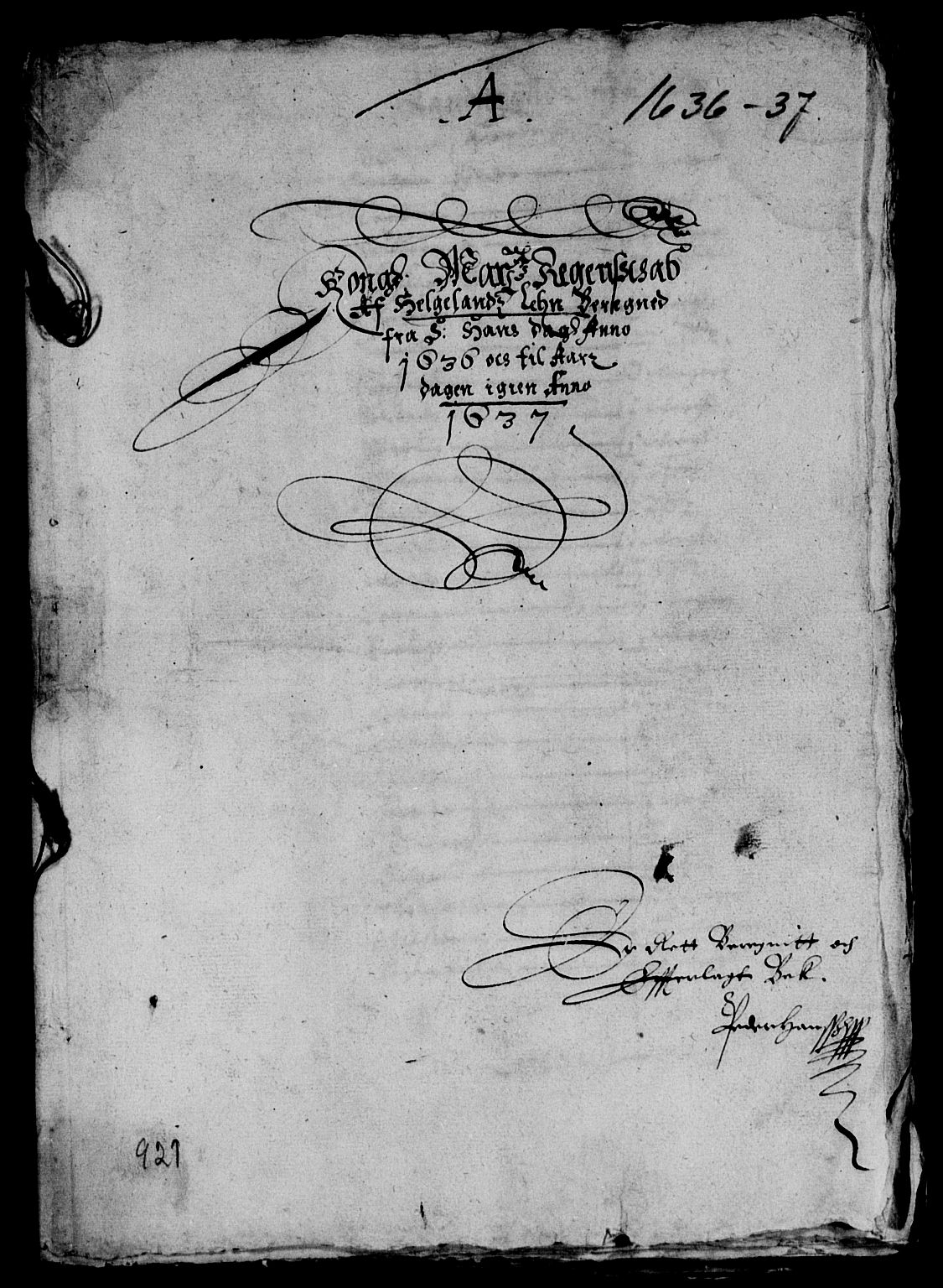 Rentekammeret inntil 1814, Reviderte regnskaper, Lensregnskaper, AV/RA-EA-5023/R/Rb/Rbz/L0027: Nordlandenes len, 1635-1639