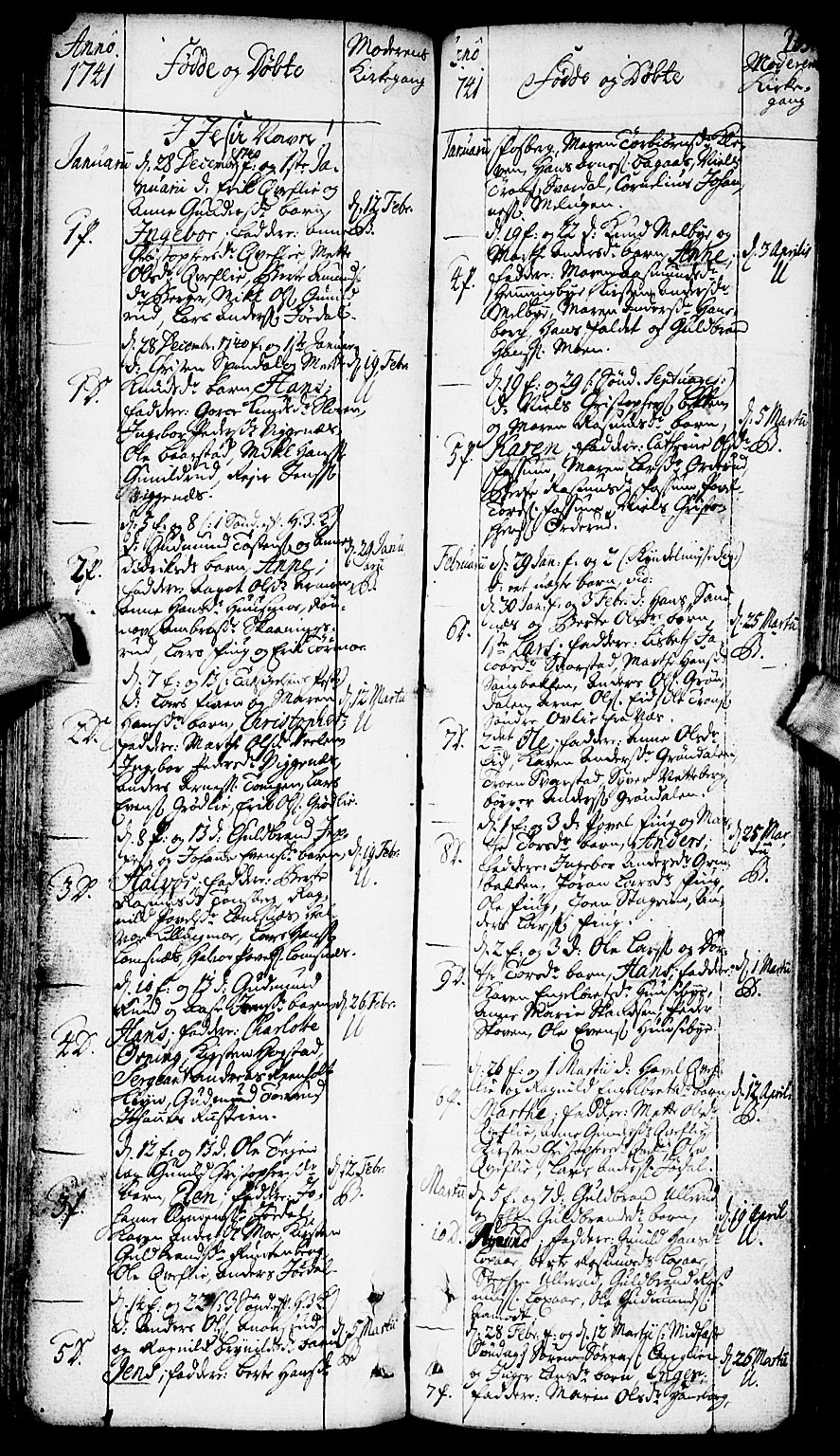 Aurskog prestekontor Kirkebøker, SAO/A-10304a/F/Fa/L0002: Ministerialbok nr. I 2, 1735-1766, s. 105