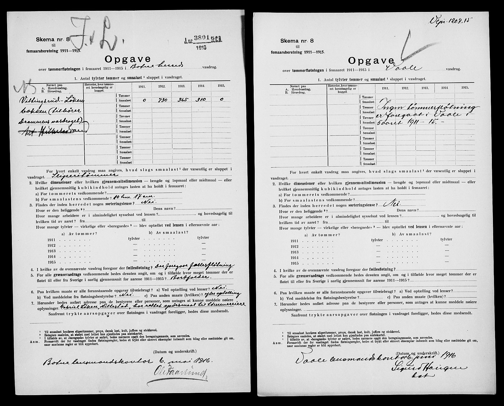 Statistisk sentralbyrå, Næringsøkonomiske emner, Generelt - Amtmennenes femårsberetninger, AV/RA-S-2233/F/Fa/L0121: --, 1911-1915, s. 6