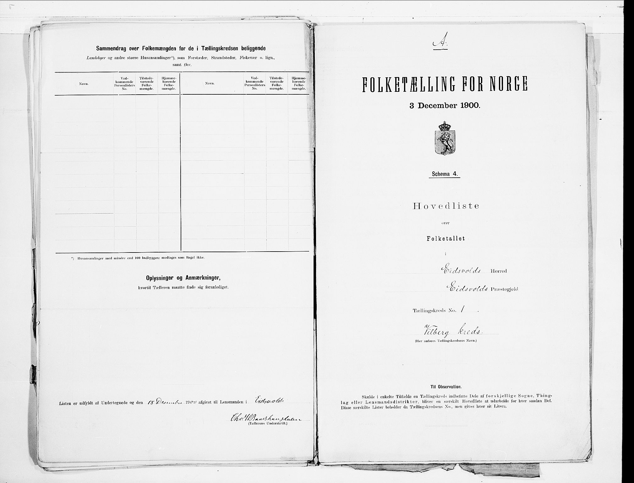 SAO, Folketelling 1900 for 0237 Eidsvoll herred, 1900, s. 41