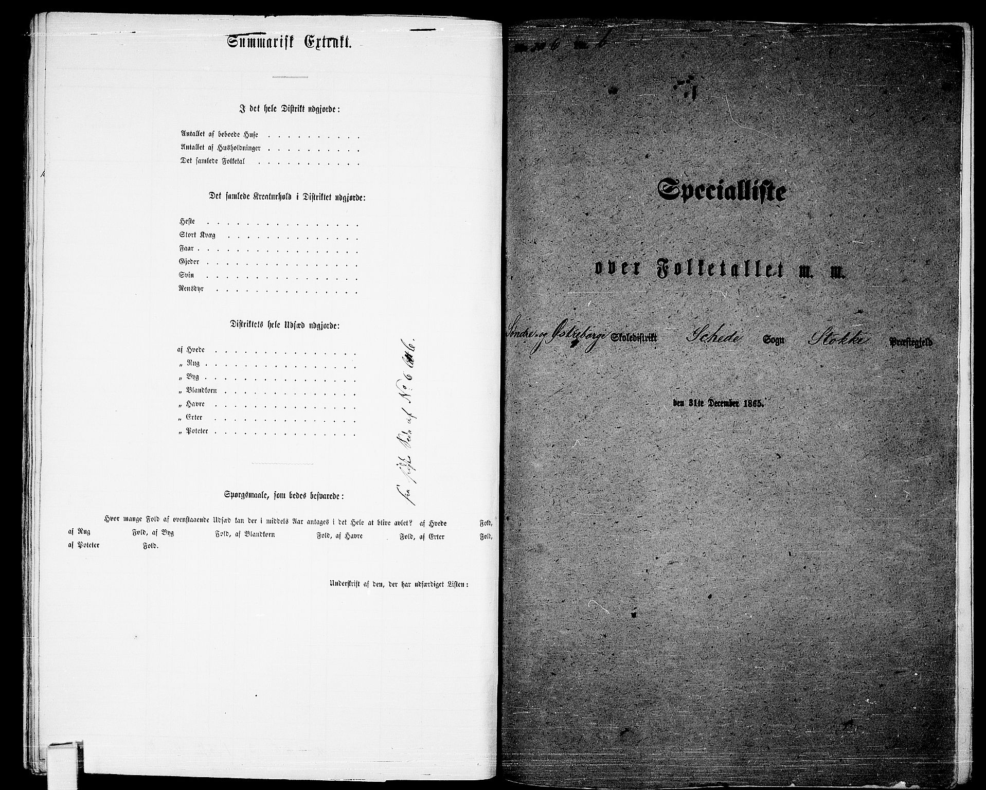 RA, Folketelling 1865 for 0720P Stokke prestegjeld, 1865, s. 141