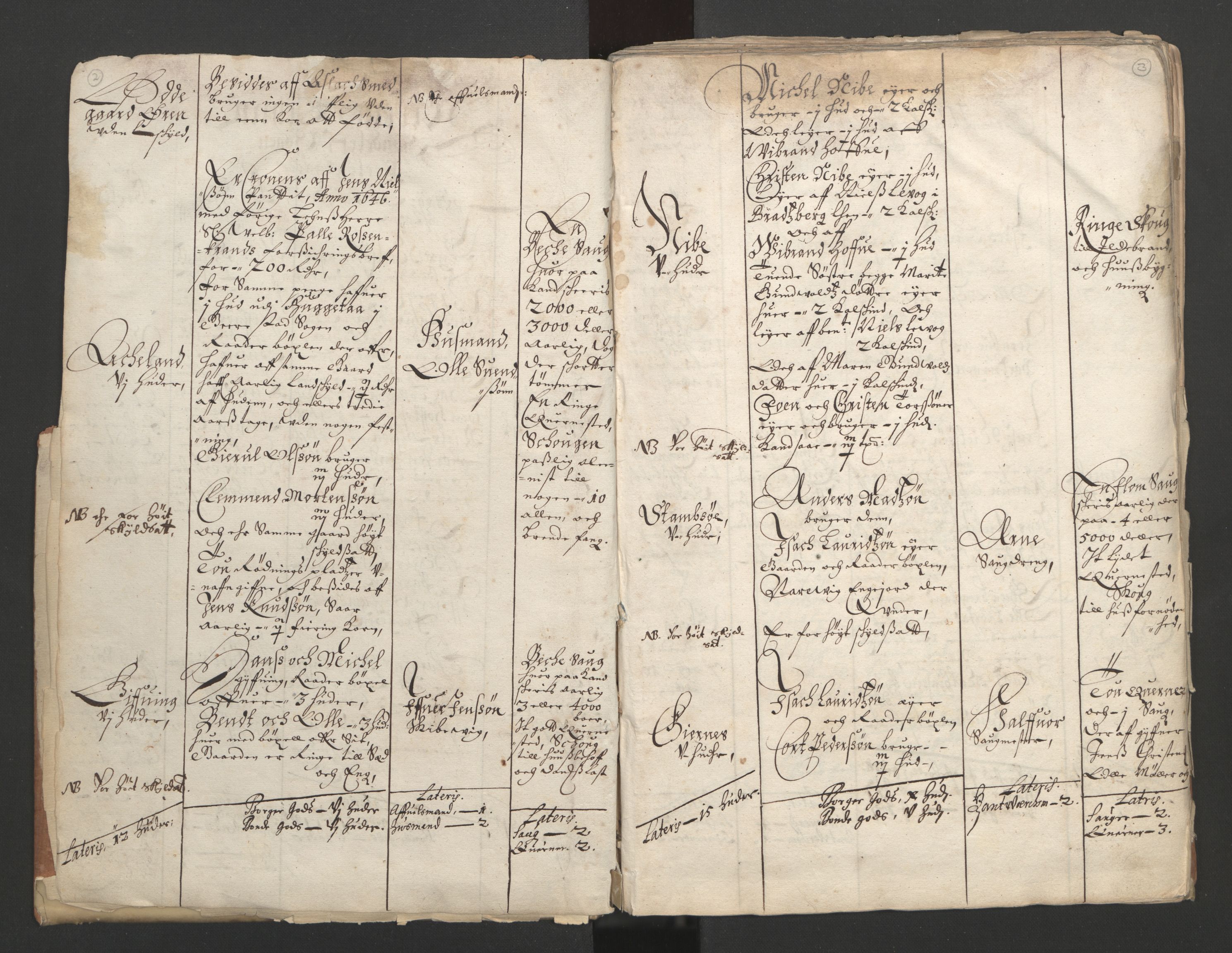 Rentekammeret inntil 1814, Realistisk ordnet avdeling, RA/EA-4070/L/L0020/0002: Agder lagdømme: / Alminnelig jordebok. Nedenes len, 1661, s. 2-3