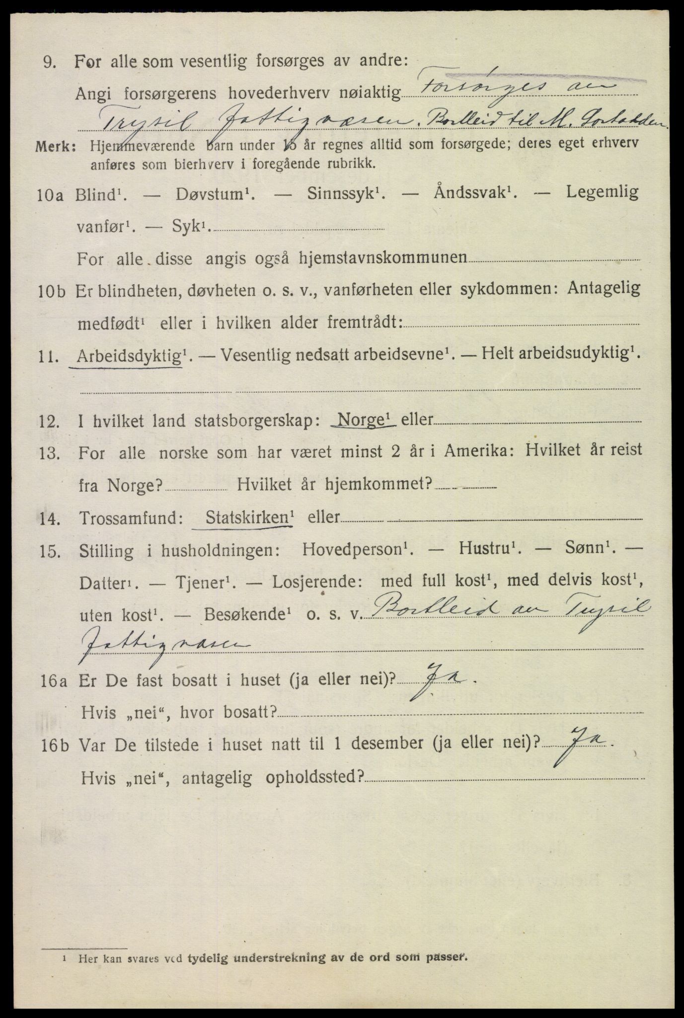 SAH, Folketelling 1920 for 0428 Trysil herred, 1920, s. 15996