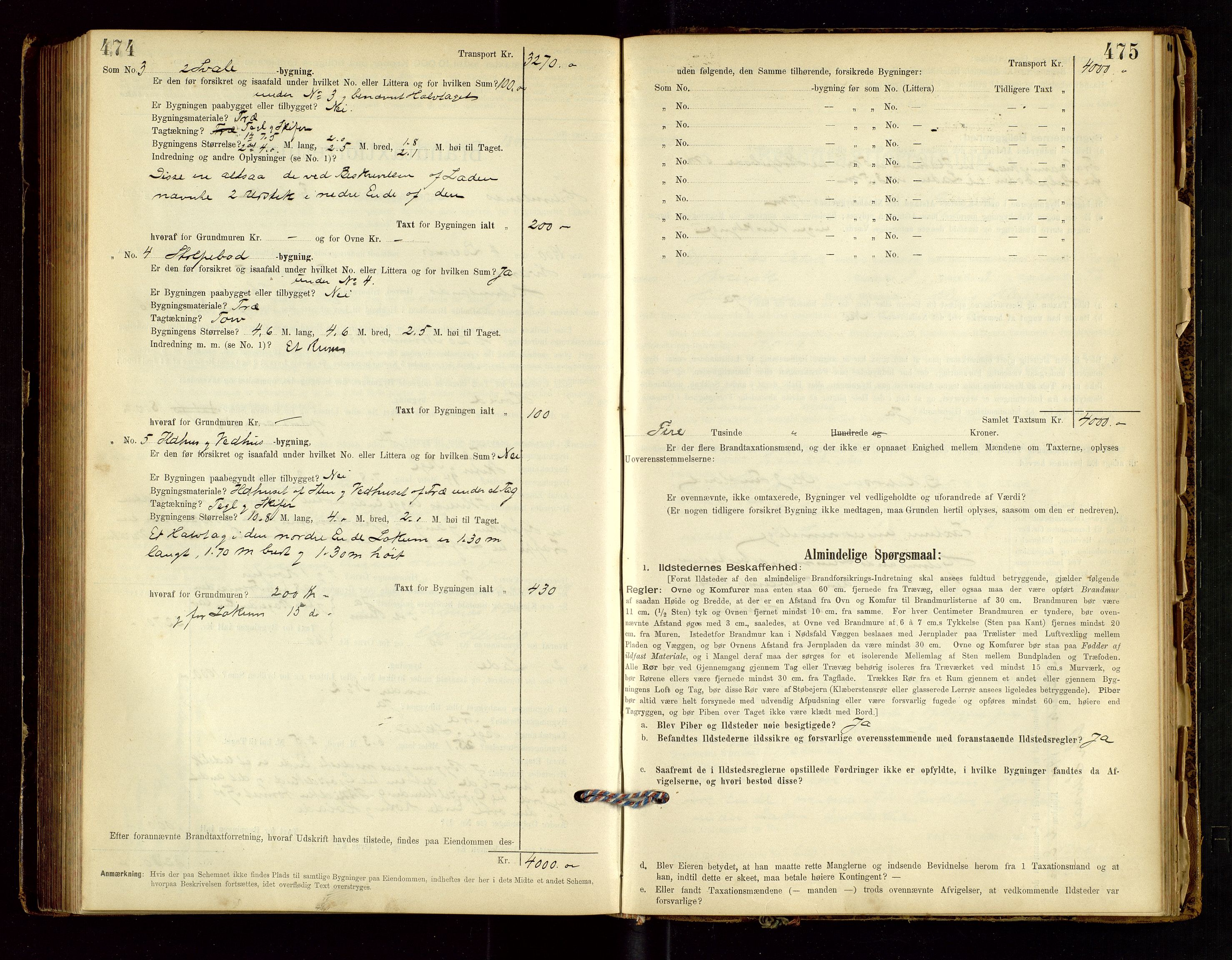 Hjelmeland lensmannskontor, AV/SAST-A-100439/Gob/L0001: "Brandtaxationsprotokol", 1895-1932, s. 474-475