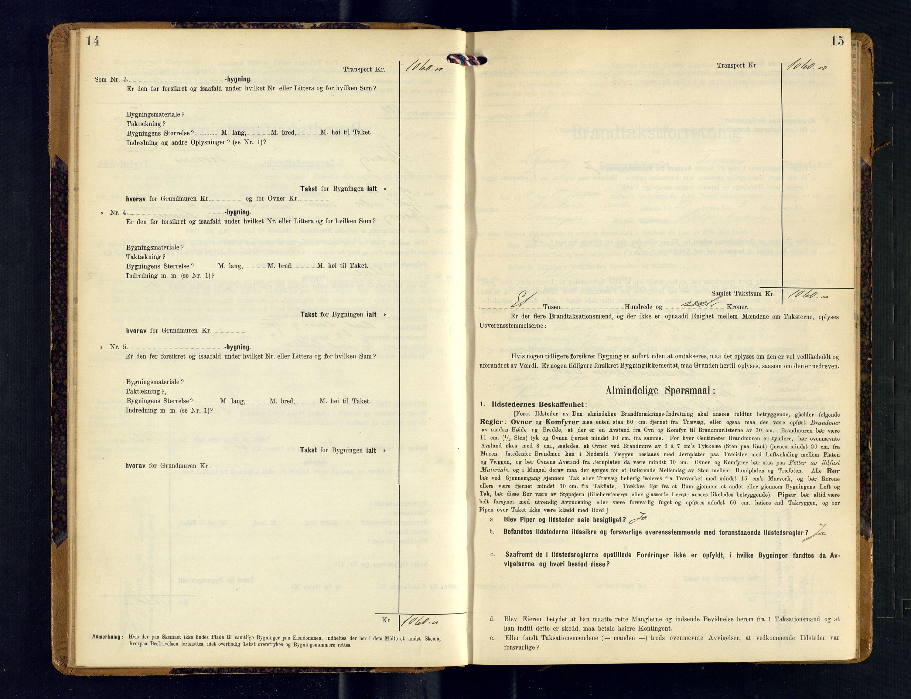 Skjervøy lensmannskontor, AV/SATØ-SATØ-63/F/Fu/Fub/L0247: Branntakstprotokoll (S), 1909-1912, s. 14-15