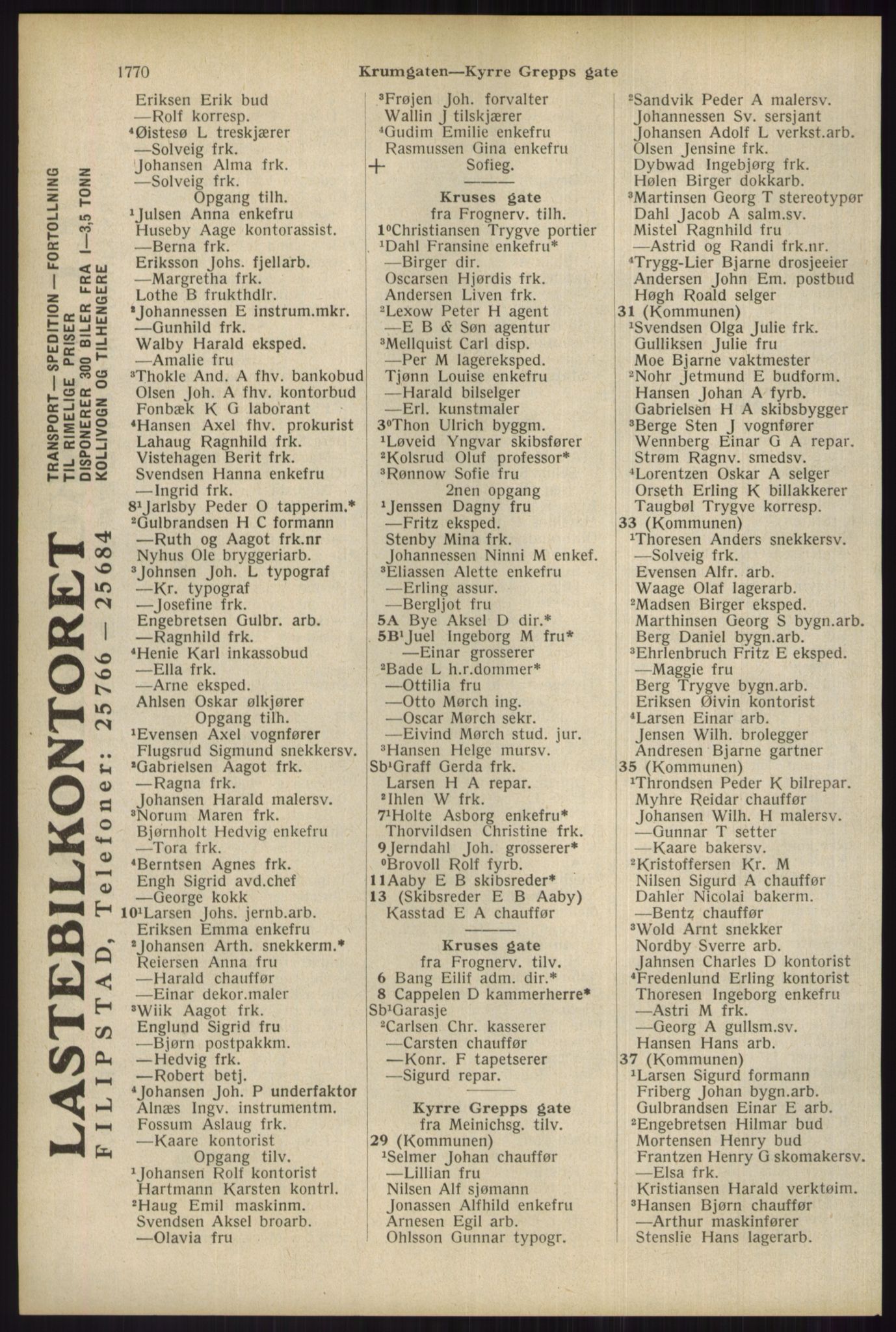 Kristiania/Oslo adressebok, PUBL/-, 1934, s. 1770